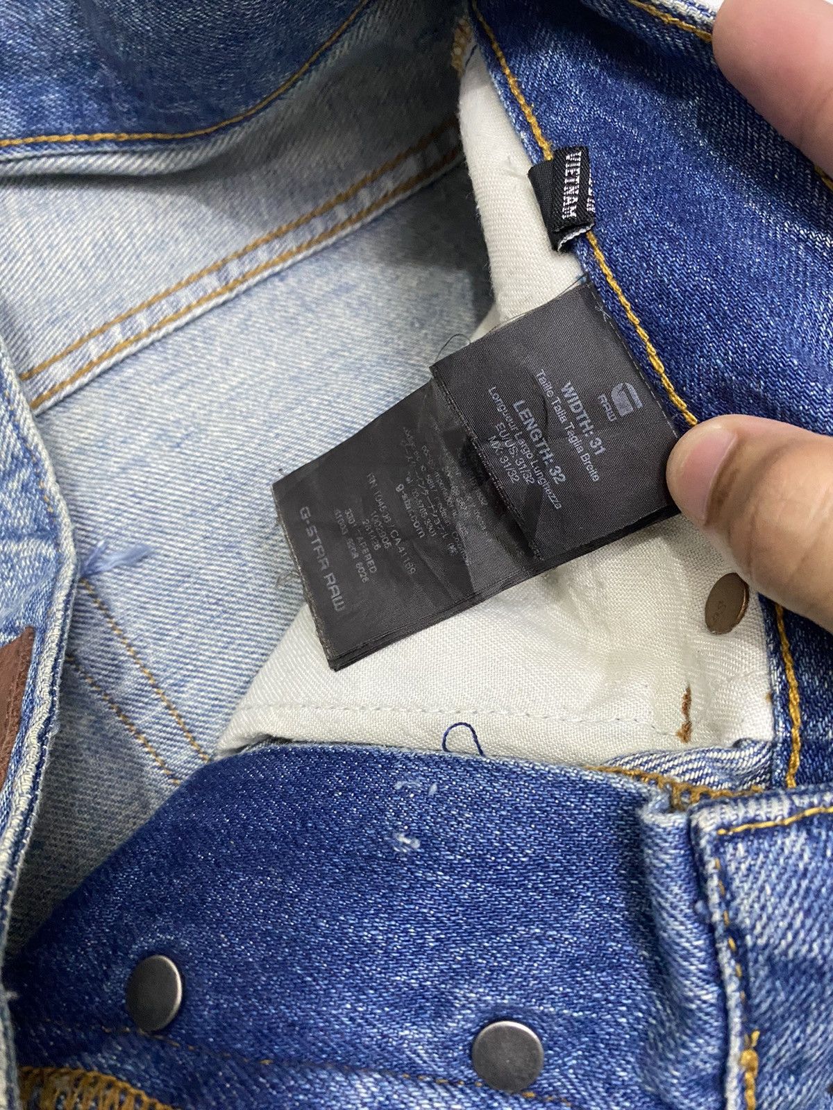 Beauty Beast × G-Star G STAR RAW DISTRESSED PAINTER SPLASH DENIM JEANS Size US 34 / EU 50 - 9 Thumbnail