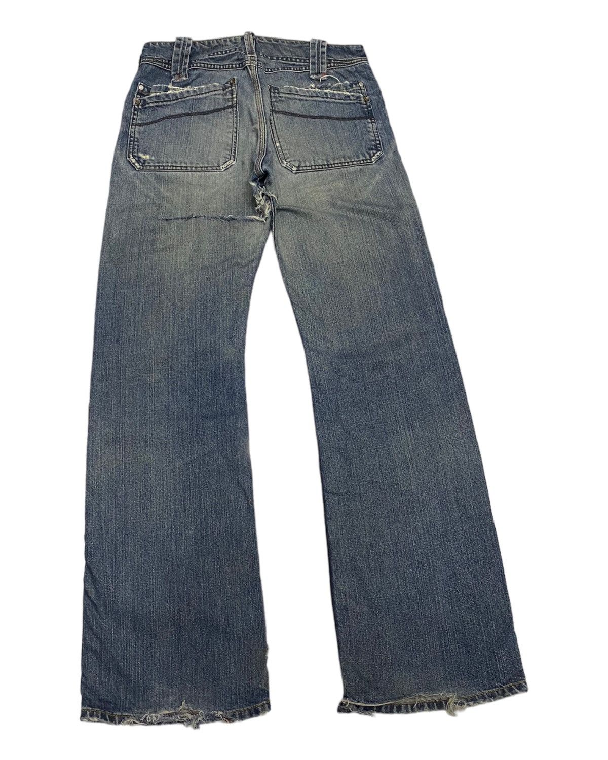 Diesel FLARE🔥DIESEL DISTRESSED THRASHED DENIM SUPER FLARE JEANS Size US 31 - 7 Thumbnail