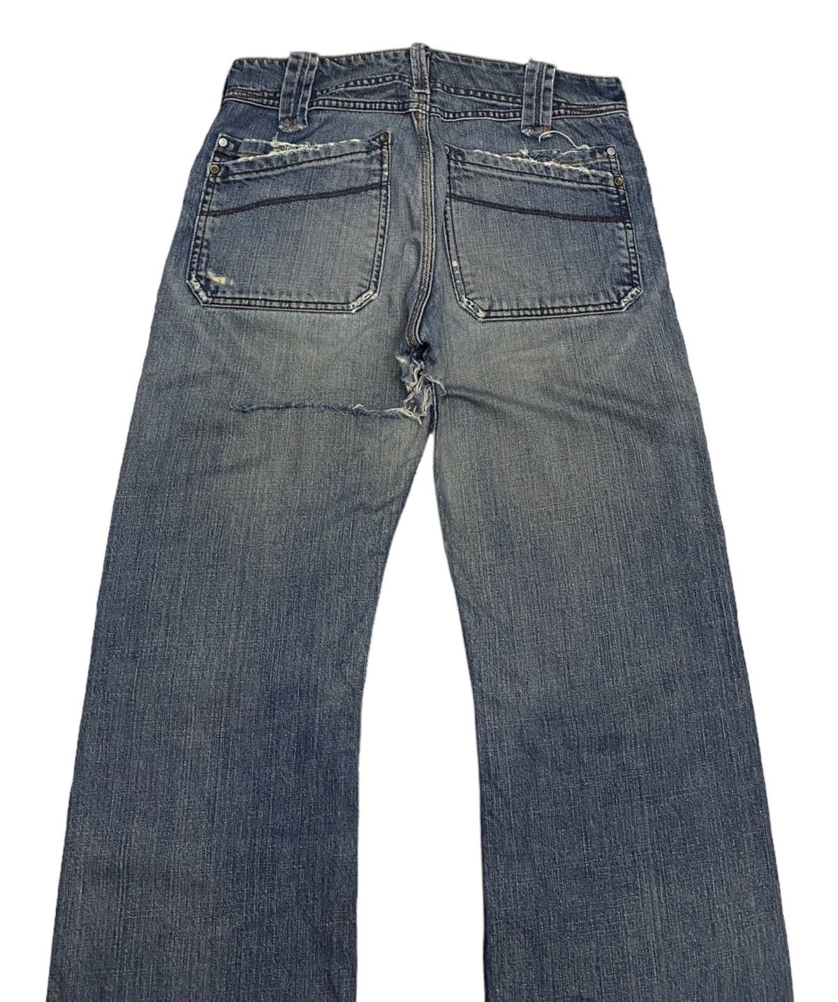 Diesel FLARE🔥DIESEL DISTRESSED THRASHED DENIM SUPER FLARE JEANS Size US 31 - 8 Thumbnail
