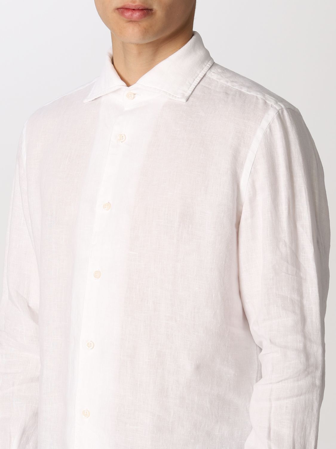 Boggi BOGGI Milano Luxury Linen Long Sleeve Shirt Size US XL / EU 56 / 4 - 2 Thumbnail
