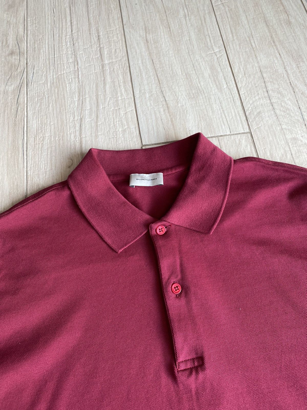 Balenciaga SS12 Balenciaga Two Tone Abstract Silk Polo T-Shirt Size US L / EU 52-54 / 3 - 9 Thumbnail
