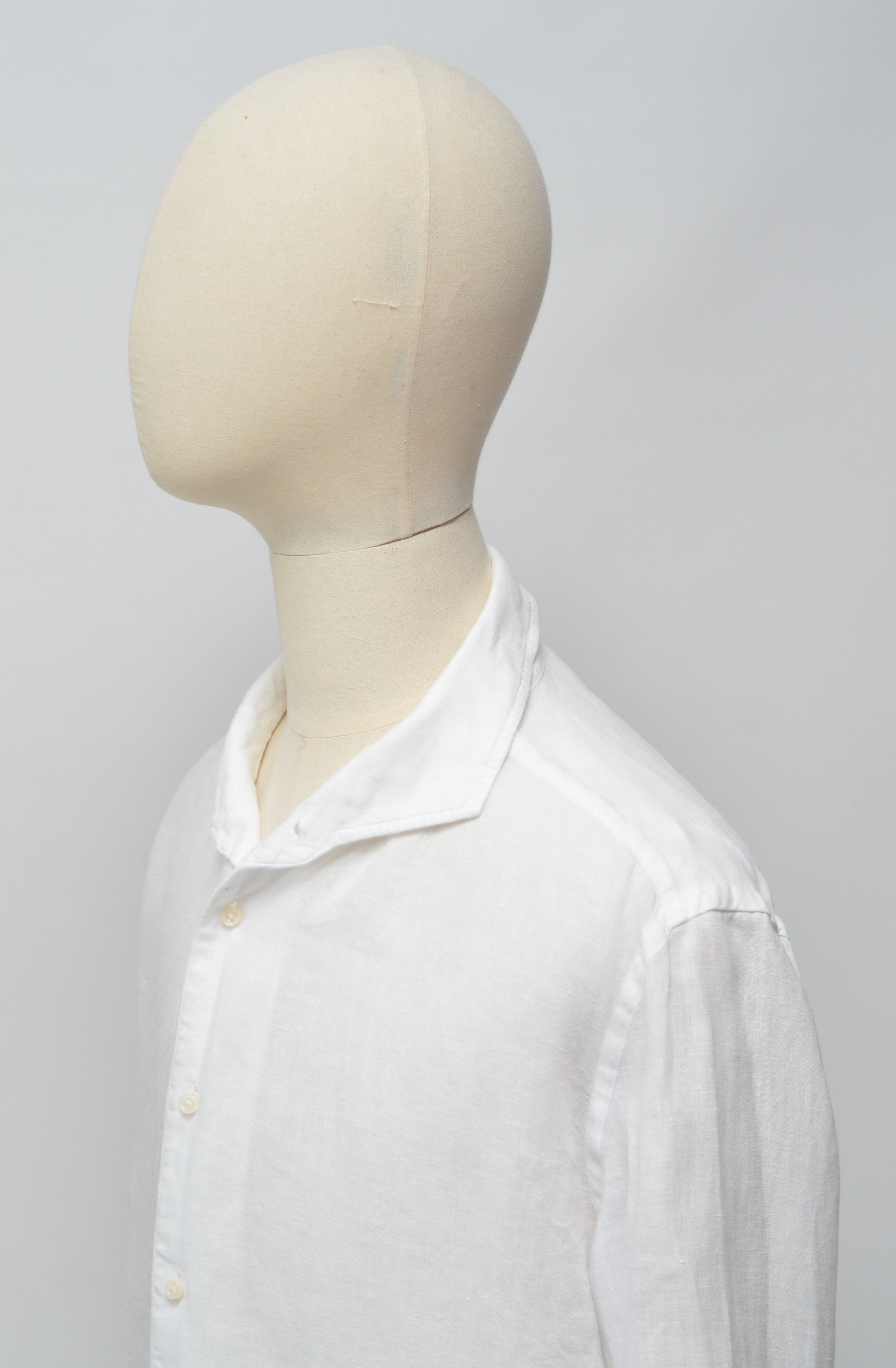 Boggi BOGGI Milano Luxury Linen Long Sleeve Shirt Size US XL / EU 56 / 4 - 9 Thumbnail