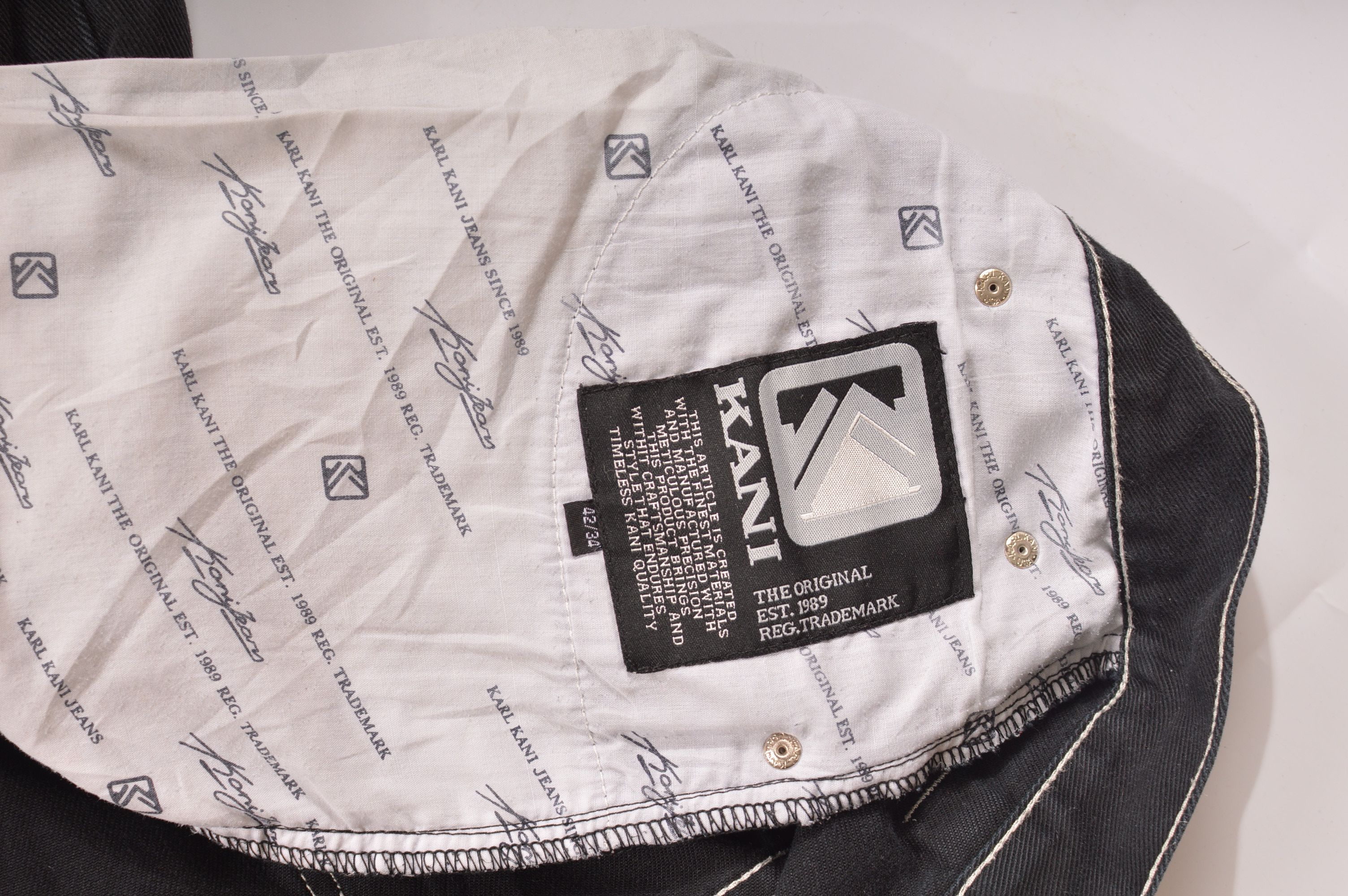 Karl Kani × Vintage Karl Kani Vintage Black Faded Wide Hip Hop Jeans Size US 42 / EU 58 - 7 Thumbnail