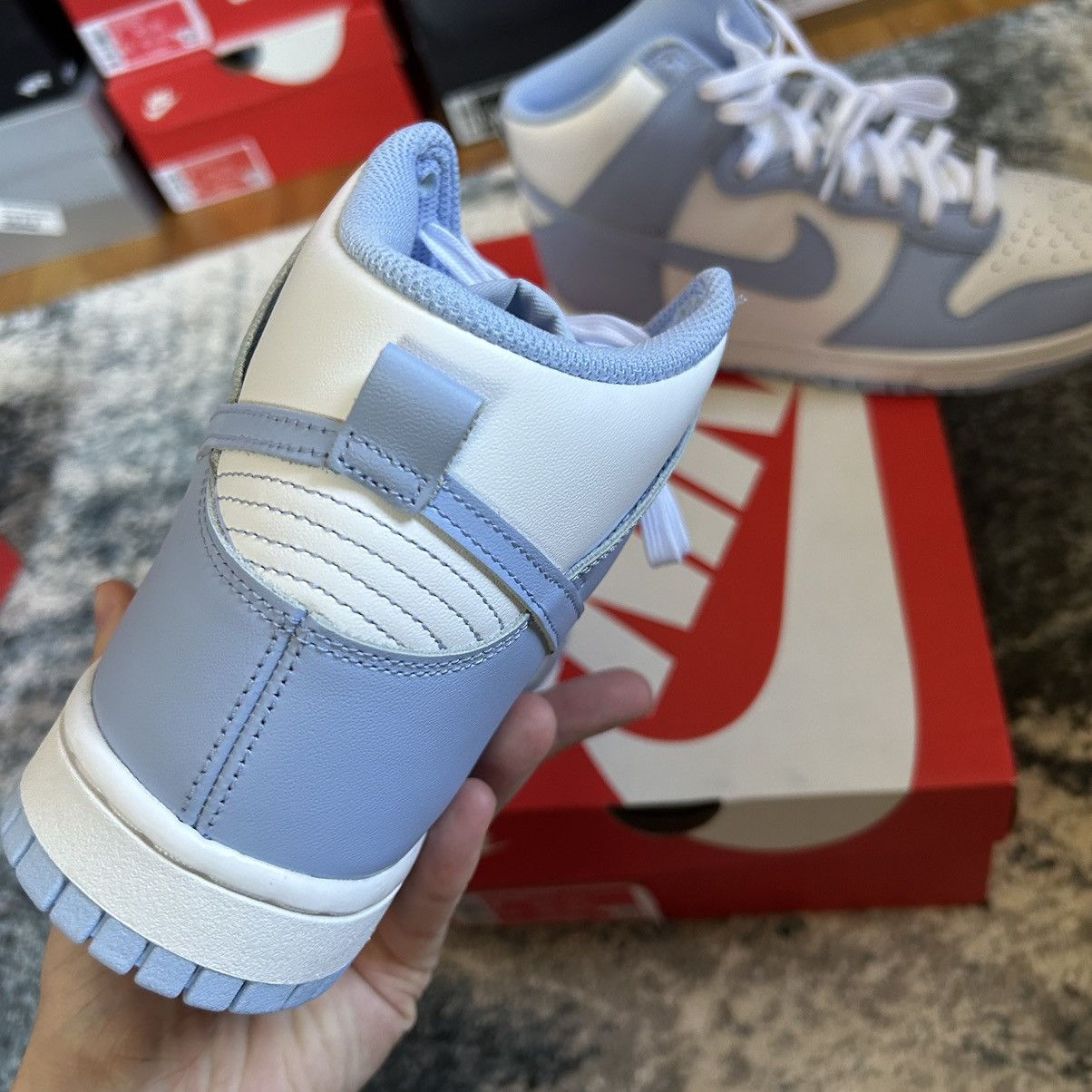 Nike × Vintage NiKE DUNK Hi ALUMiNUM PALE SKY ViNTAGE BLUE DD1869-107 Size US 9 / IT 39 - 7 Thumbnail