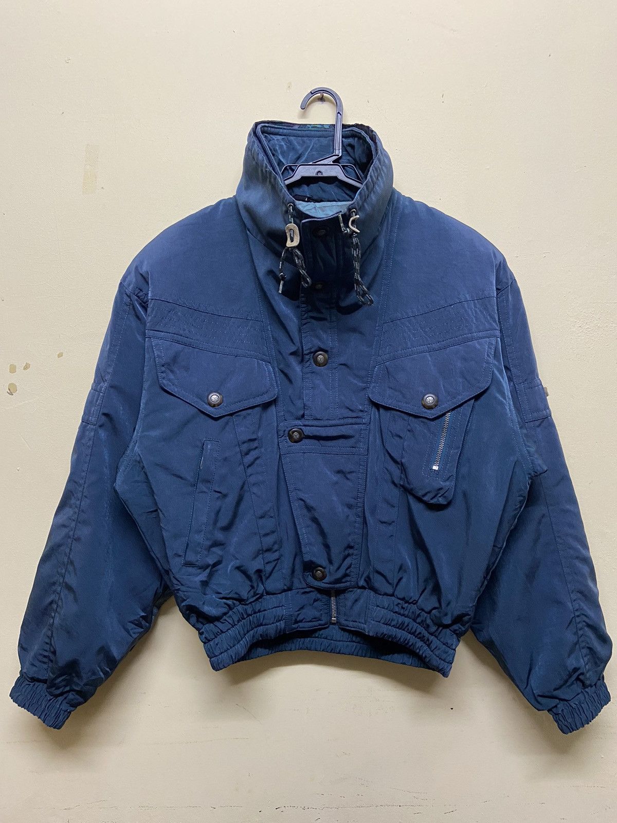 image of Racing x Vintage Offervintage Yamaha New Basic Jacket in Navy Blue, Men's (Size Large)