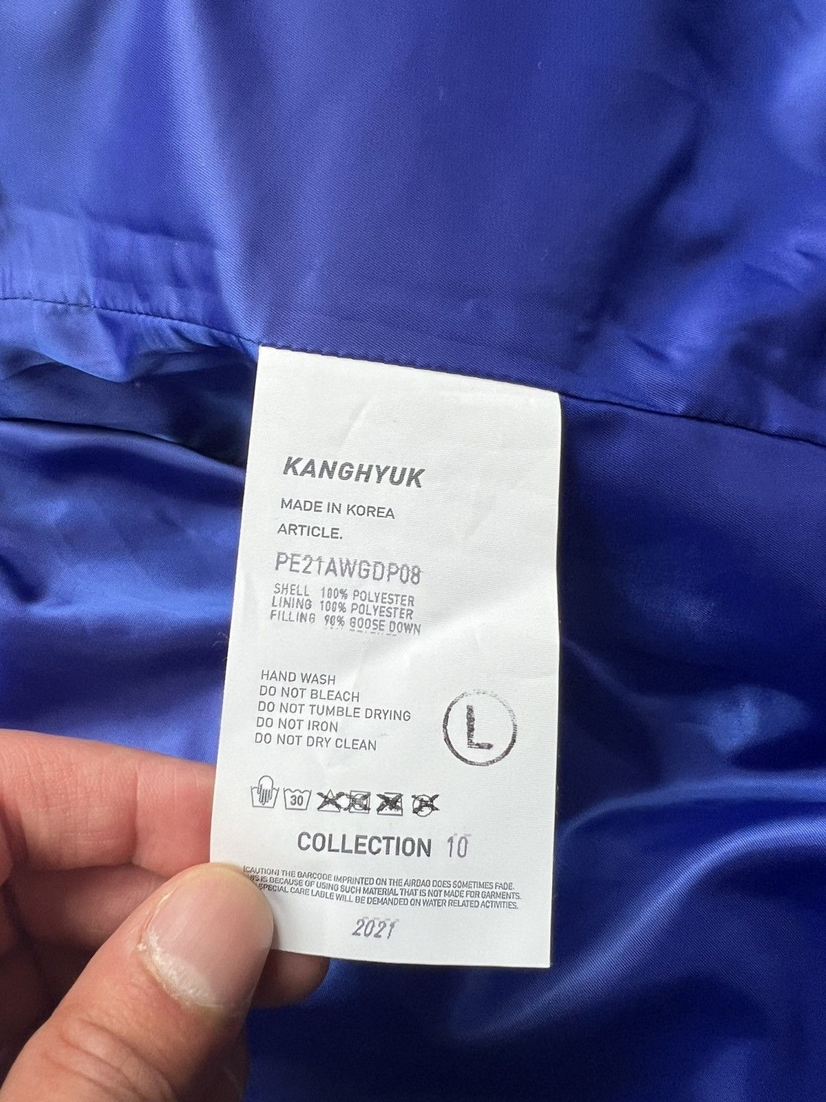 KANGHYUK Blue Airbag Puffer Down Jacket Size US L / EU 52-54 / 3 - 12 Thumbnail