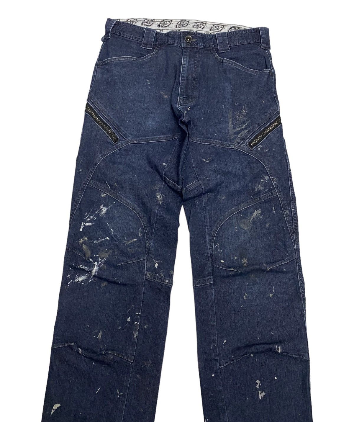 Dickies RARE🔥VINTAGE DICKIES PAINT SPLASH ZIPPER POCKET DENIM JEANS Size US 32 / EU 48 - 8 Thumbnail