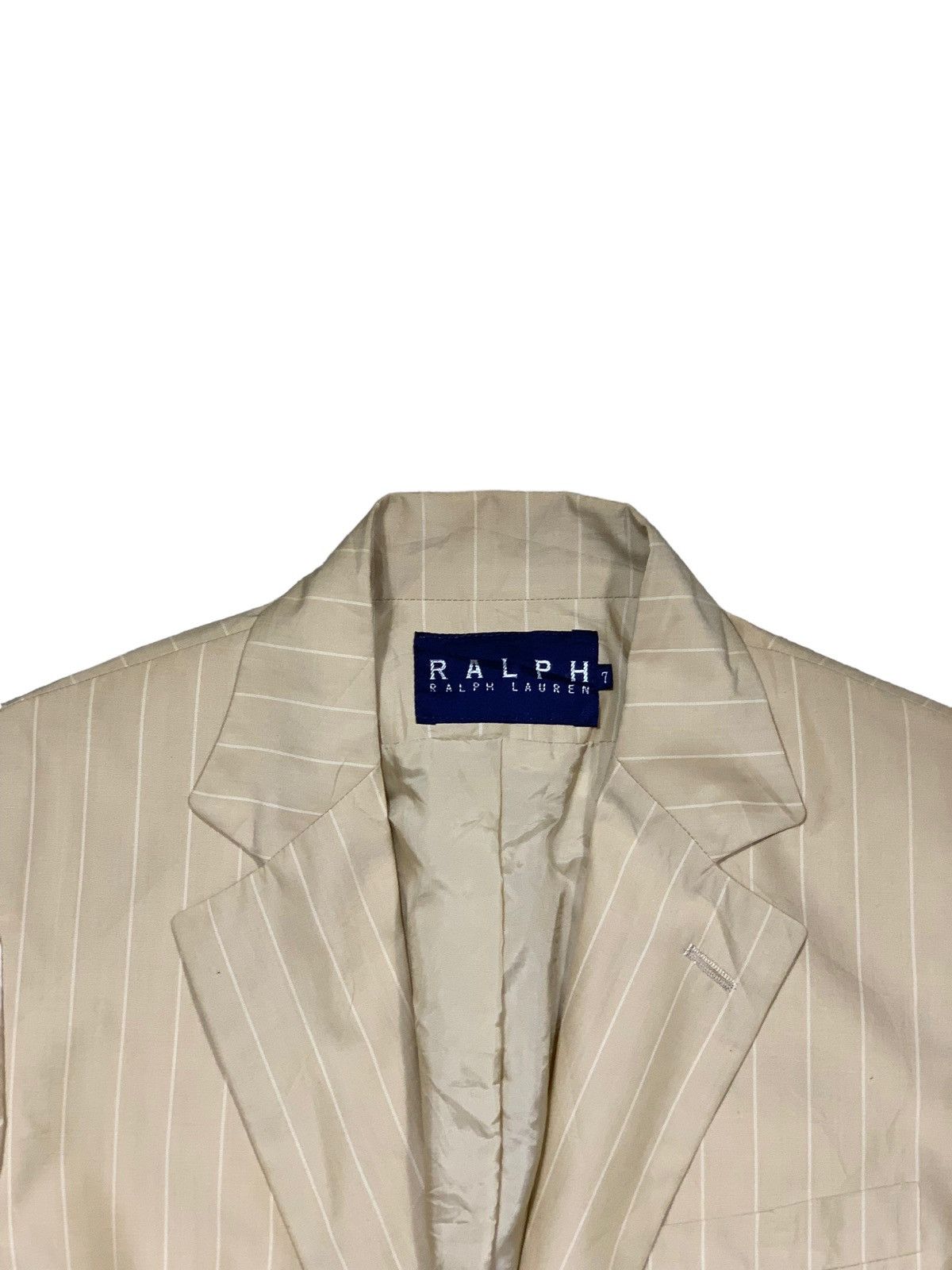 Polo Ralph Lauren Vintage Polo Ralph Lauren Stripe Blazer Beige Colour Size S / US 4 / IT 40 - 5 Thumbnail
