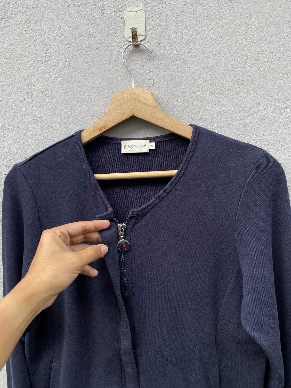 Moncler Moncler Double Zipper Dark Blue Sweater Size S / US 4 / IT 40 - 2 Thumbnail