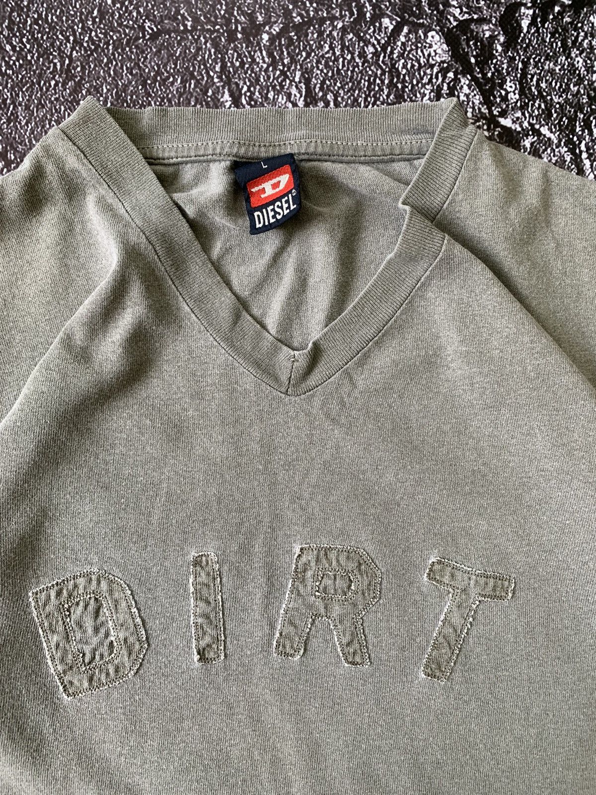 Diesel Vintage y2k diesel distressed Grey t-shirt hype 00s grails Size US L / EU 52-54 / 3 - 3 Thumbnail