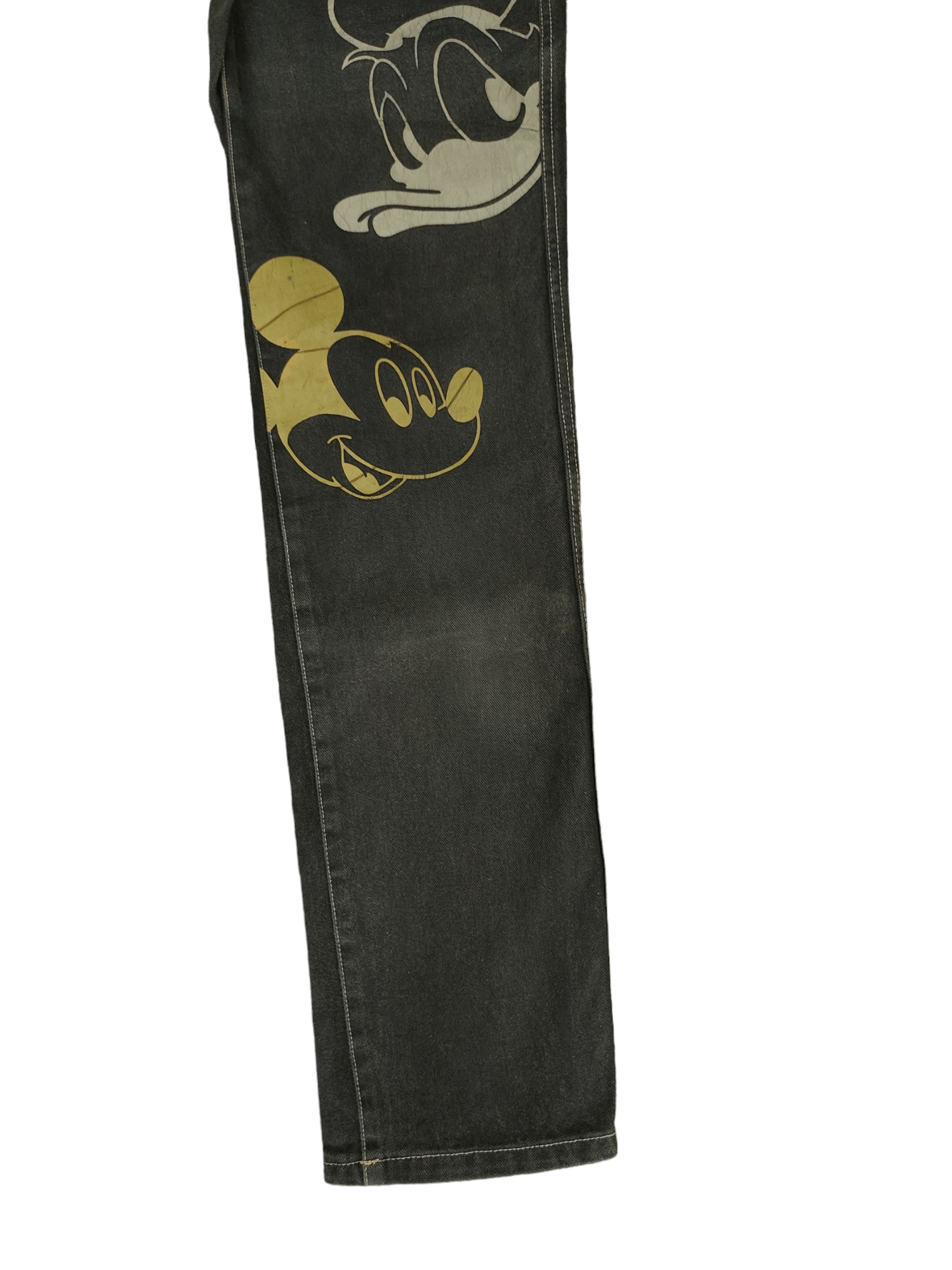 Mickey & Co. Vintage 80s Mickey & Donald Duck High Rise Denim Jeans Size 23" - 5 Thumbnail