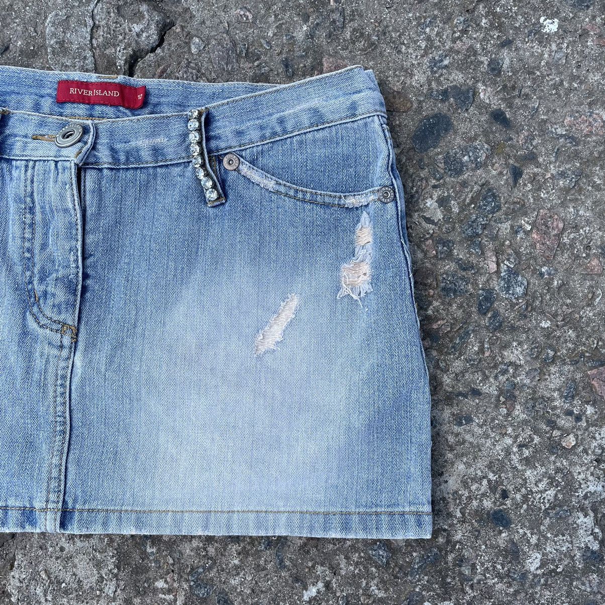 If Six Was Nine Vintage 90s Jeans Mini Skirt Distressed Buymypiece 90s Size 30" / US 8 / IT 44 - 2 Thumbnail