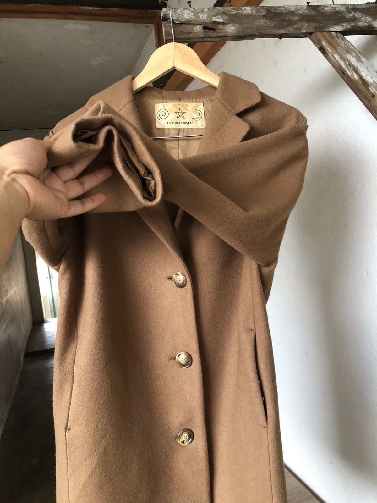 Tsumori Chisato Vintage Issey Miyake Tsumori Chisato Wool Winter Long Coat Size L / US 10 / IT 46 - 16 Thumbnail