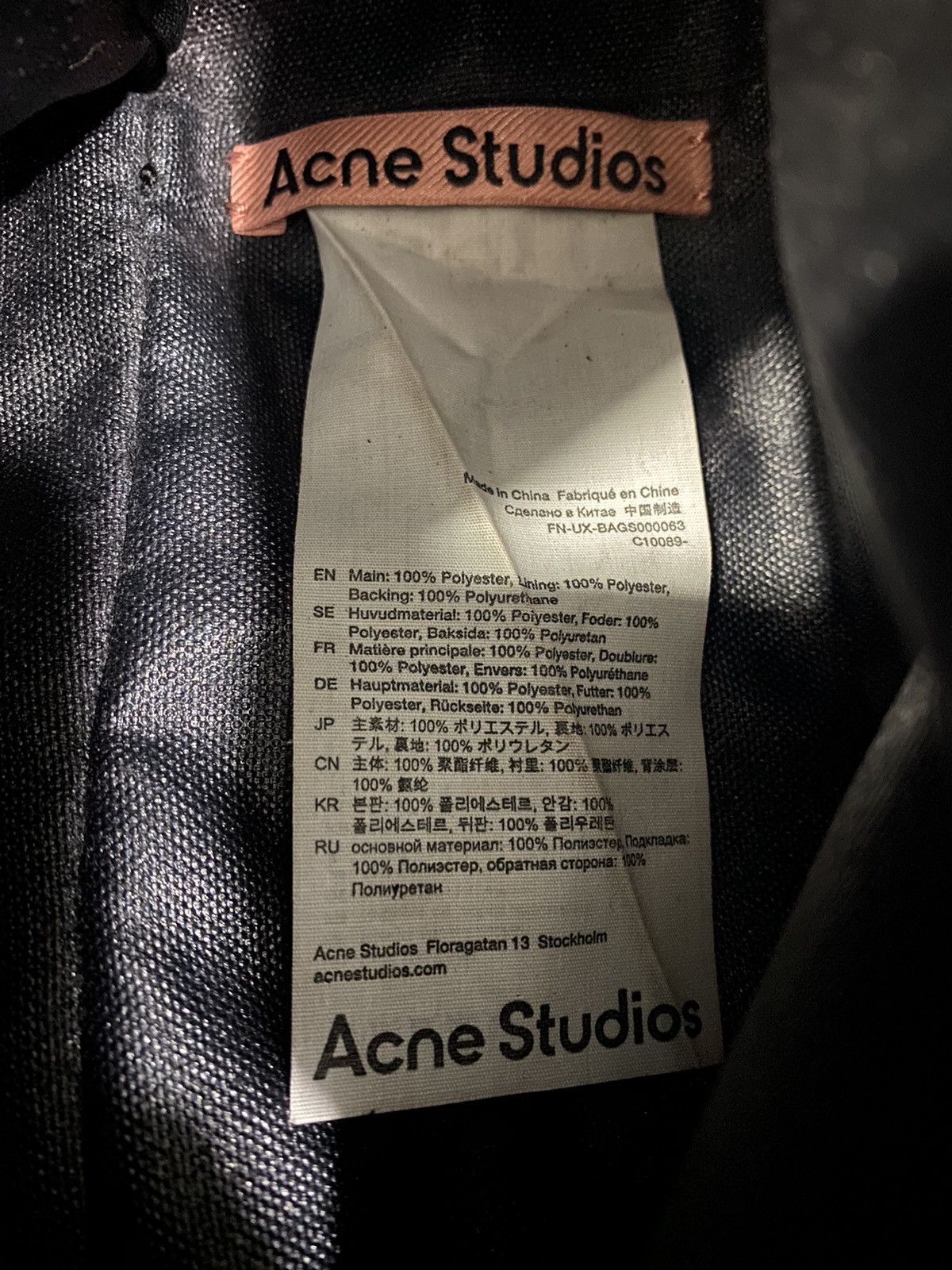 Acne Studios Acne Studios Black Midi Messenger Bag Size ONE SIZE - 8 Thumbnail