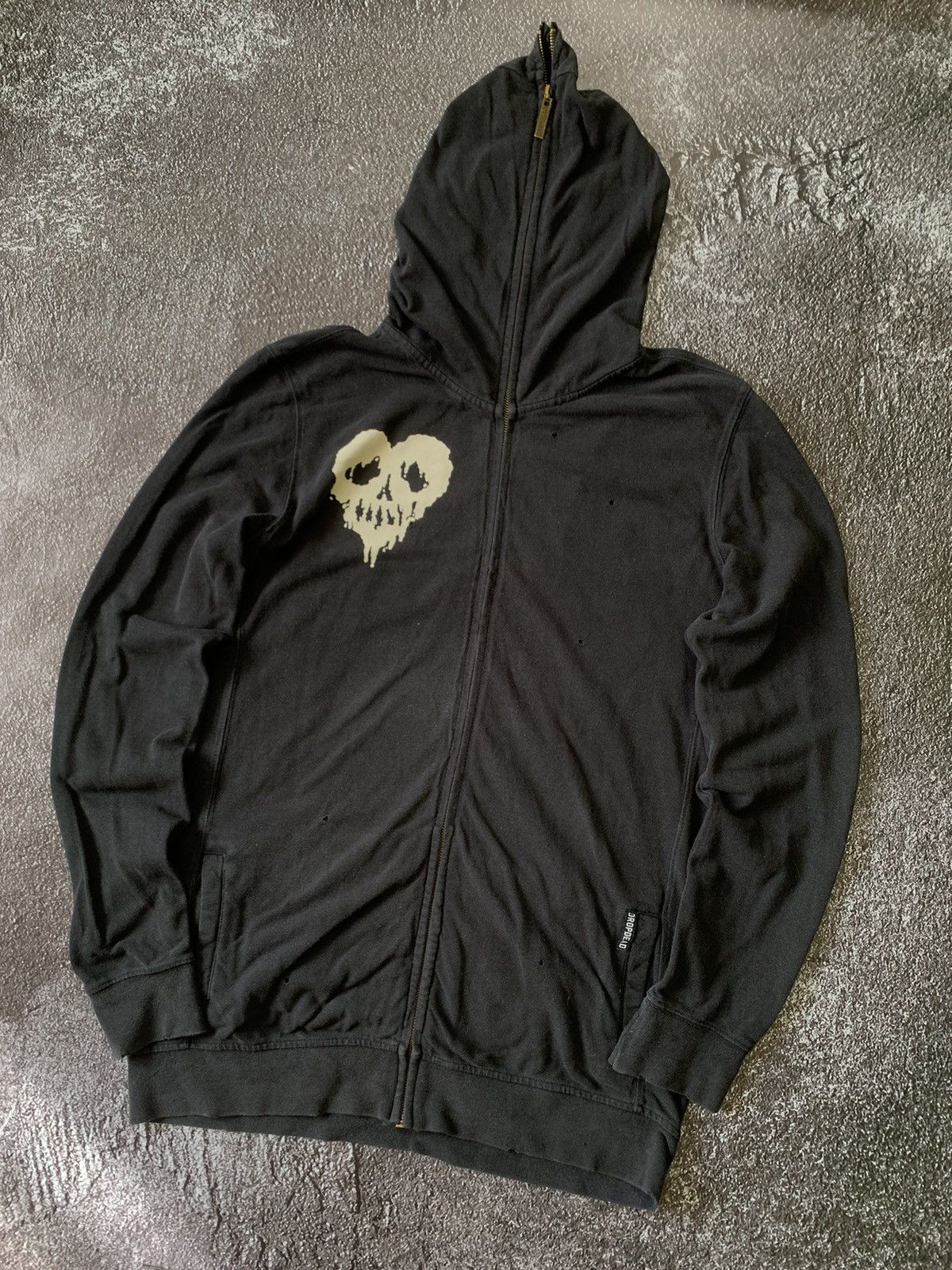 Drop Dead vintage distressed Full-Zip hoodie size M