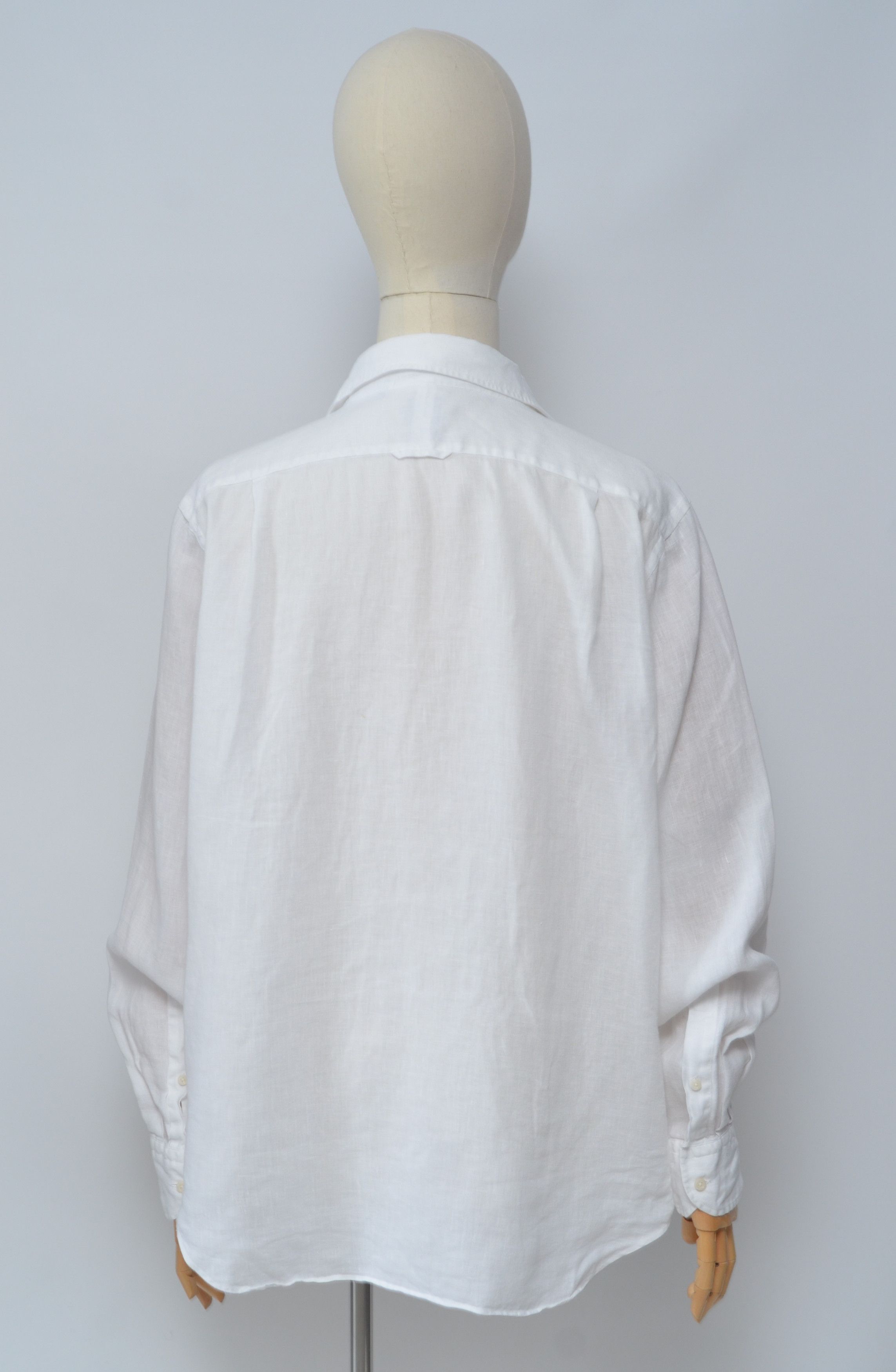 Boggi BOGGI Milano Luxury Linen Long Sleeve Shirt Size US XL / EU 56 / 4 - 12 Thumbnail