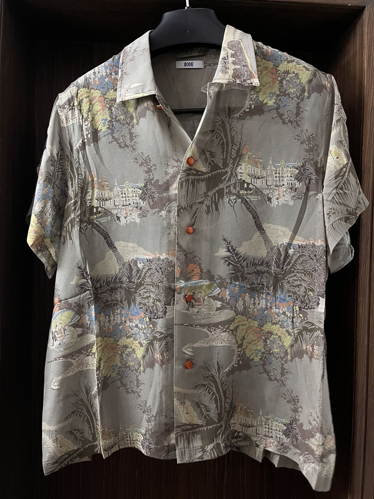 Bode BODE Riviera-print silk short-sleeve shirt Size US L / EU 52-54 / 3 - 2 Thumbnail