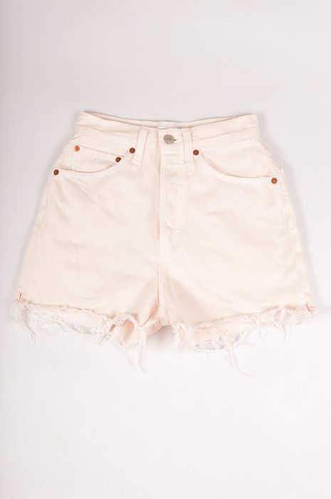 RE/DONE RE/DONE 50s Cutoffs in Vintage White 1 Denim Shorts | Grailed