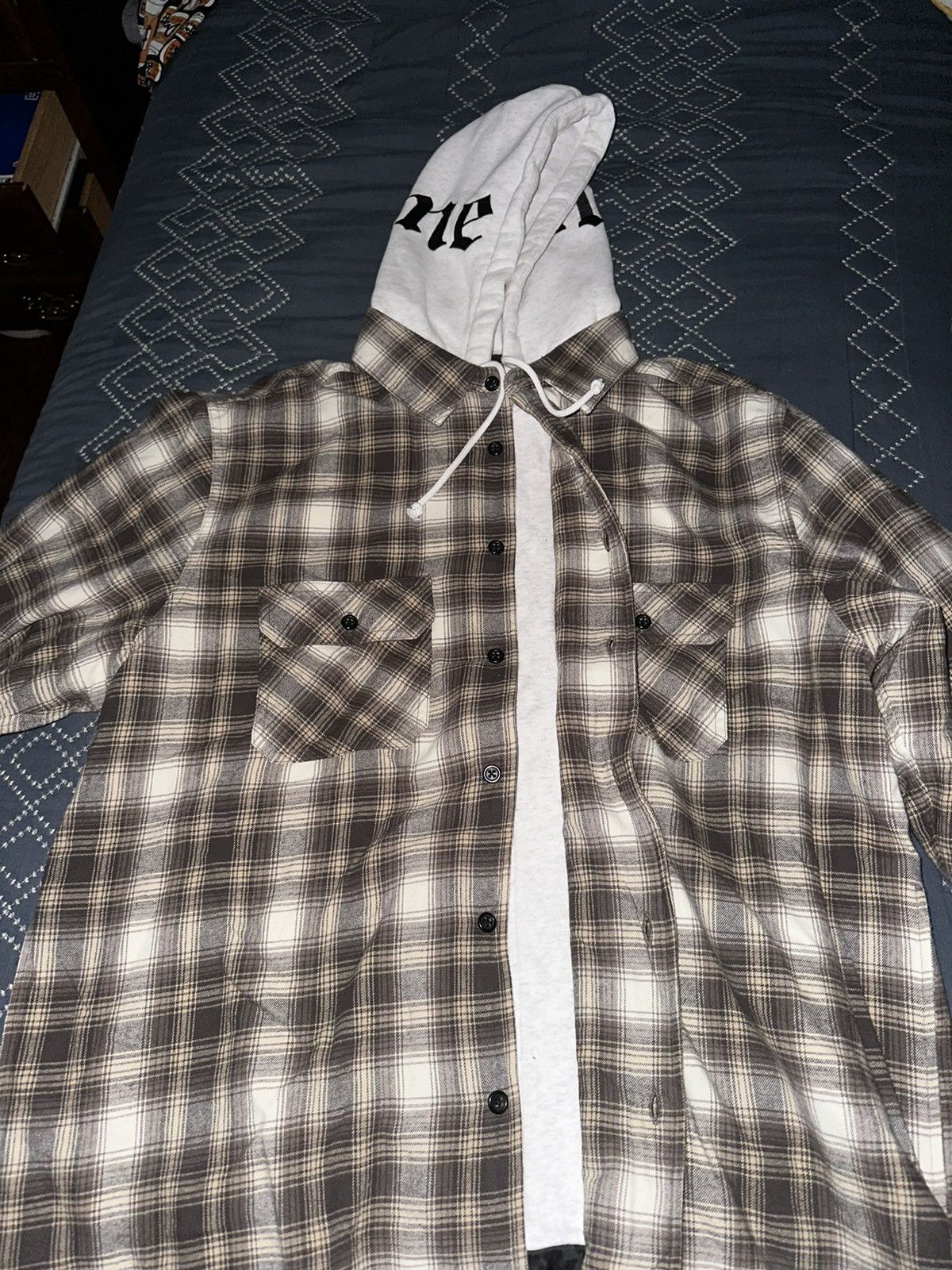 Supreme Supreme Hooded Flannel Zip Up Shirt Men's | Grailed