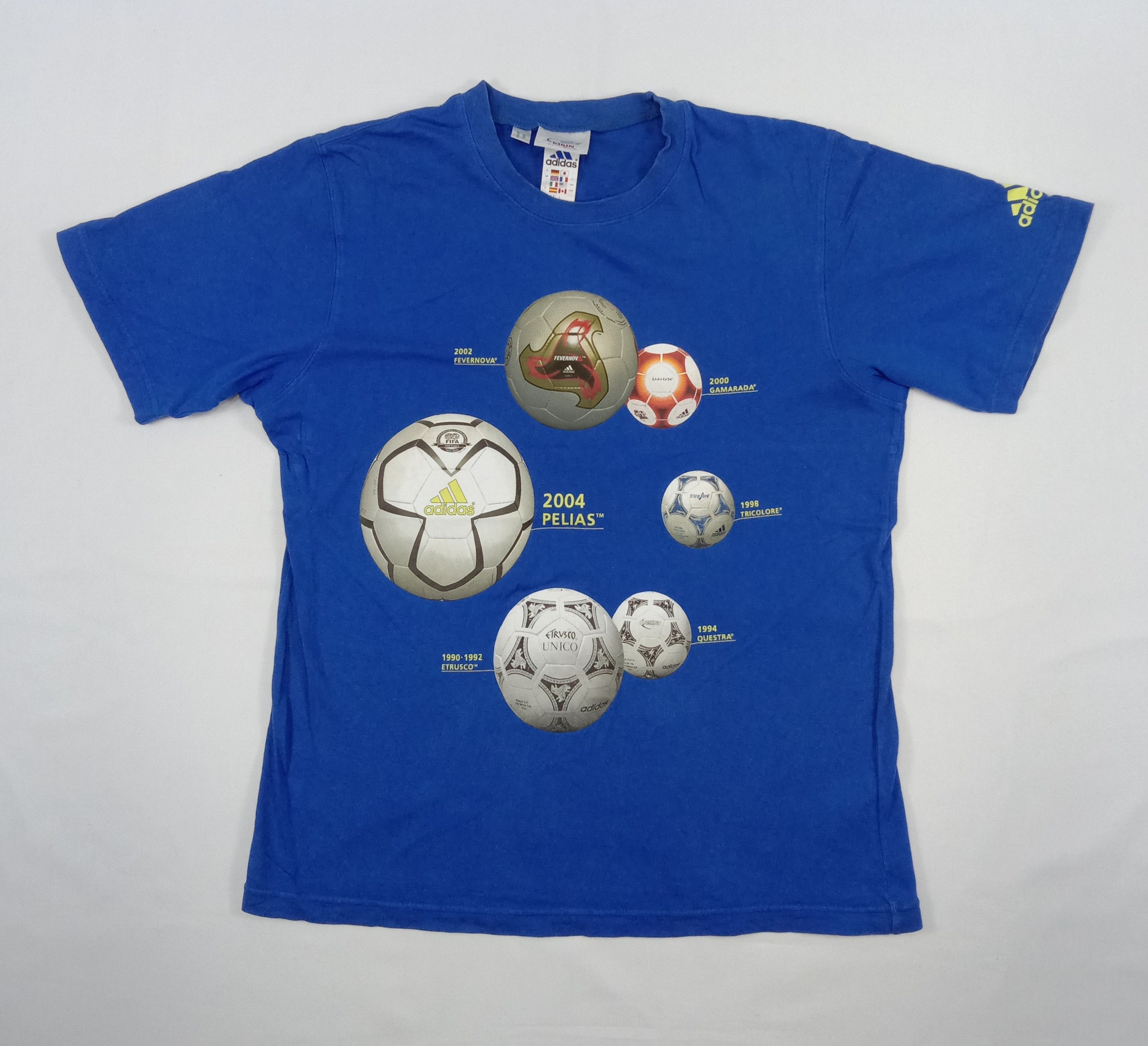 Adidas Vintage Adidas World Cup Balls T shirt Size US L / EU 52-54 / 3 - 1 Thumbnail