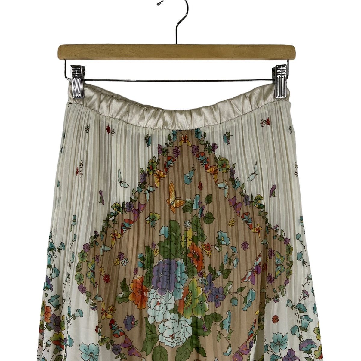 Japanese Brand PLEATED SKIRT OVERPRINT DESIGN INSPIRED ISSEY MIYAKE Size 28" / US 6 / IT 42 - 2 Thumbnail