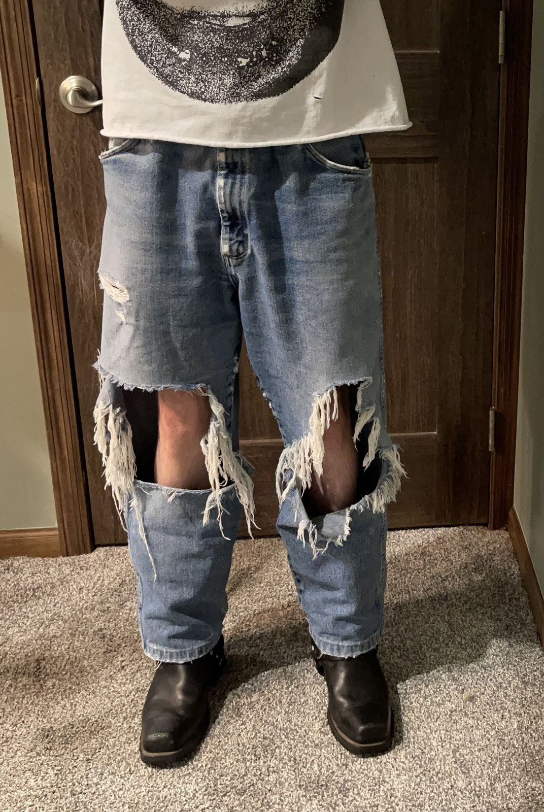 Japanese Brand × Vintage Wrangler Distressed Denim Size US 36 / EU 52 - 4 Thumbnail