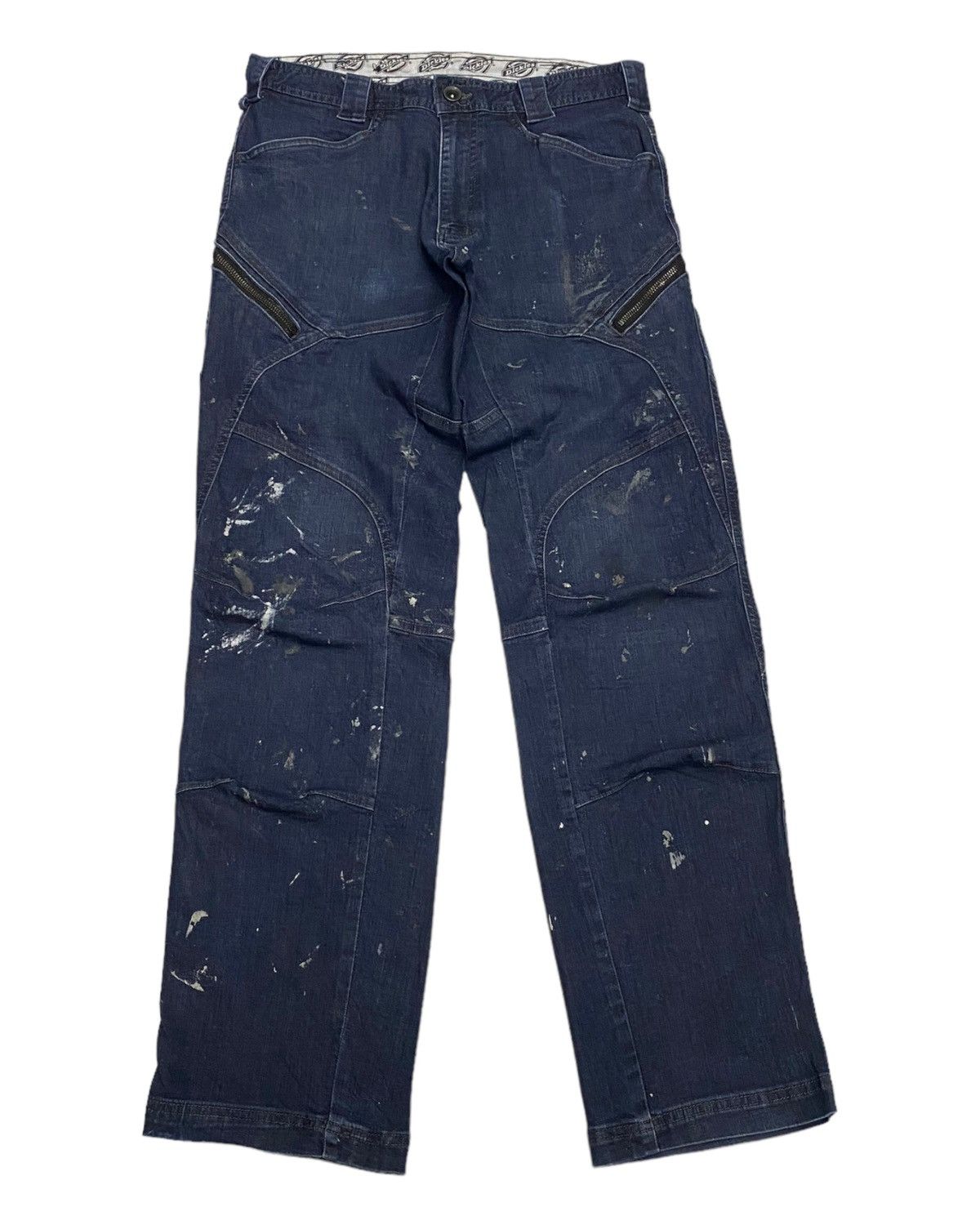 Dickies RARE🔥VINTAGE DICKIES PAINT SPLASH ZIPPER POCKET DENIM JEANS Size US 32 / EU 48 - 5 Thumbnail