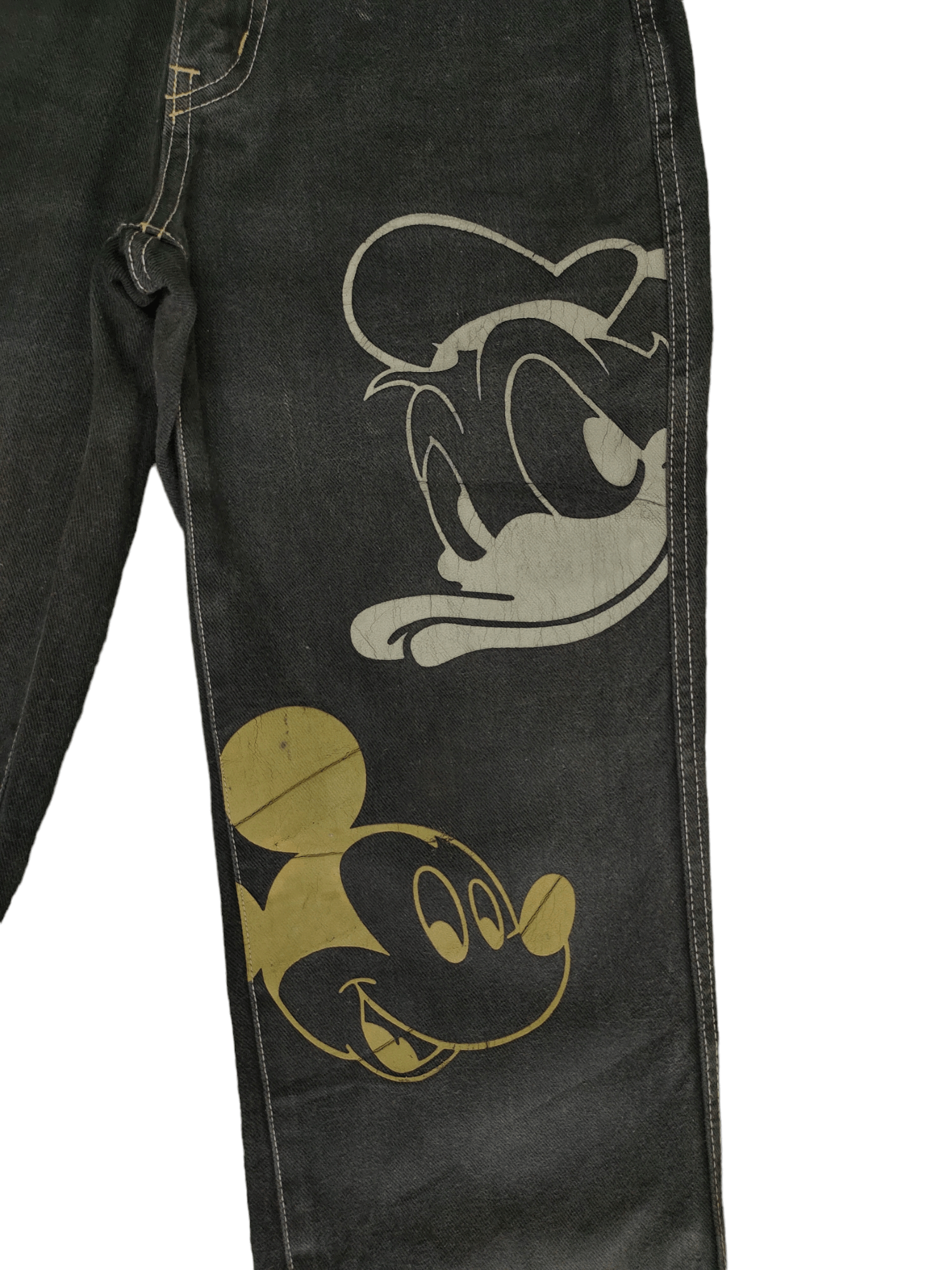 Mickey & Co. Vintage 80s Mickey & Donald Duck High Rise Denim Jeans Size 23" - 7 Thumbnail