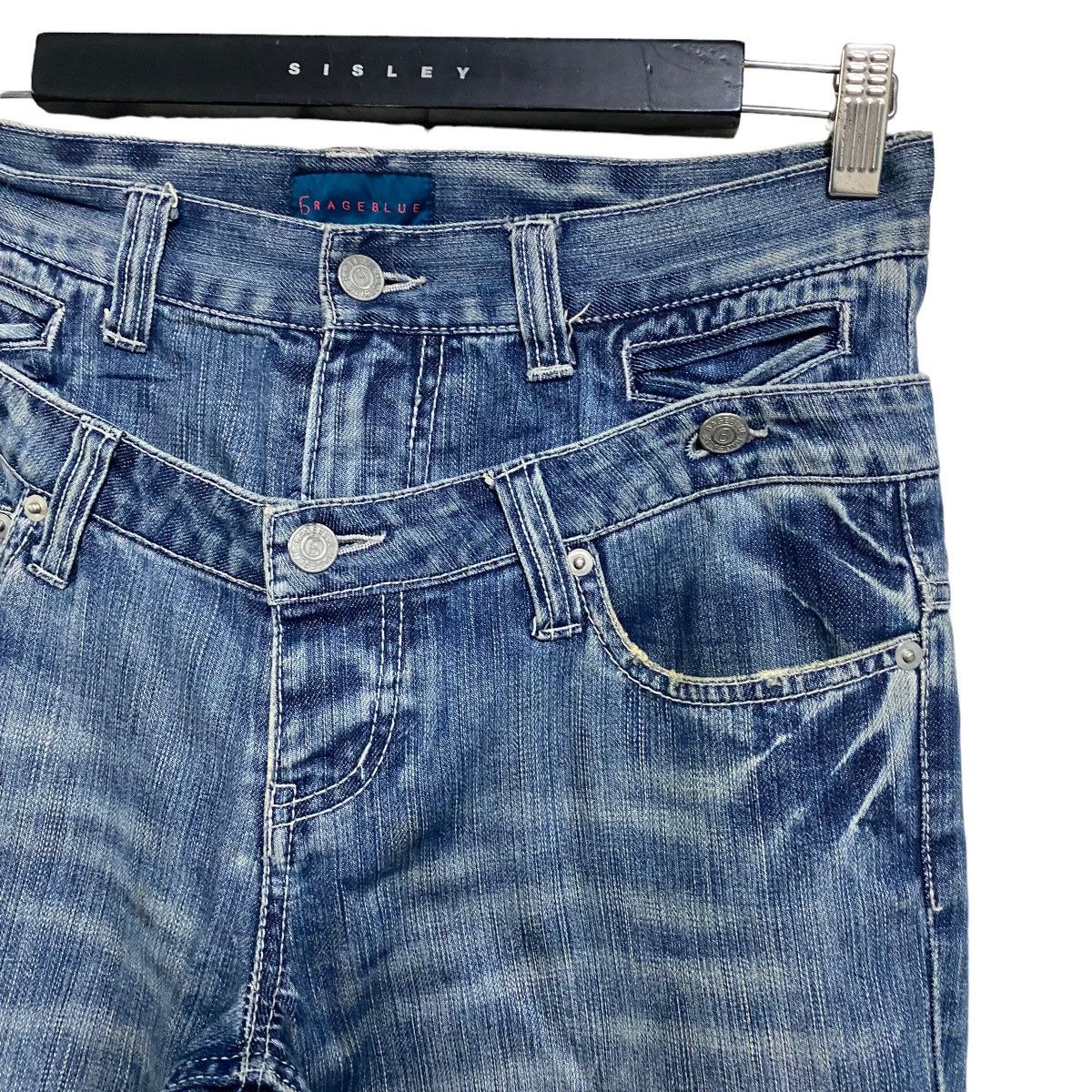 Japanese Brand 2in1 Rageblue Denim Double Waist Jeans Size US 30 / EU 46 - 7 Thumbnail