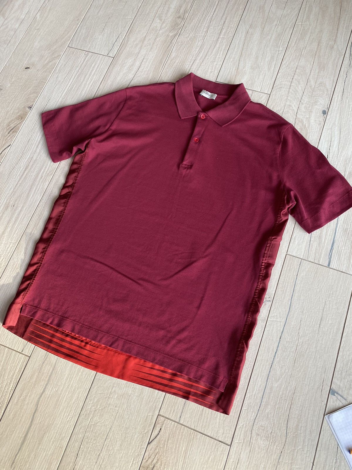 Balenciaga SS12 Balenciaga Two Tone Abstract Silk Polo T-Shirt Size US L / EU 52-54 / 3 - 2 Thumbnail