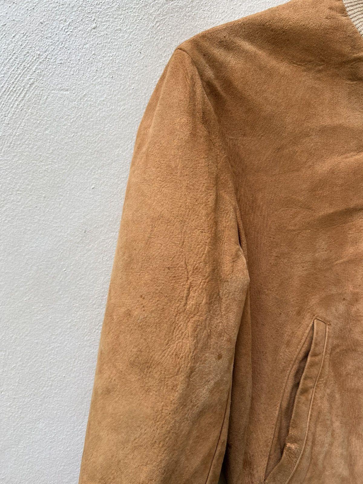 Leather 50s 60s Sierra Silton Dirty Patina Suede Leather Jacket Size US S / EU 44-46 / 1 - 11 Thumbnail