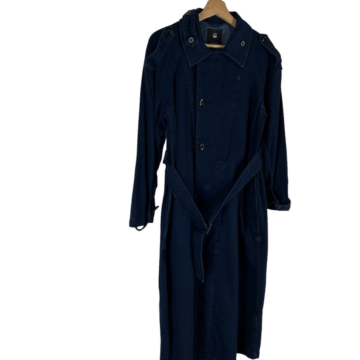 Japanese Brand VINTAGE DENIM LONG JACKET BONDAGE PARACHUTE G-STAR RAW Size US XXS / EU 40 - 3 Thumbnail