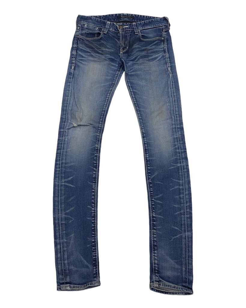 Hysteric Glamour × If Six Was Nine × Vanquish BLACK BY VANQUISH DISTRESSED SKINNY DENIM JEANS WOMEN Size 30" / US 8 / IT 44 - 5 Thumbnail