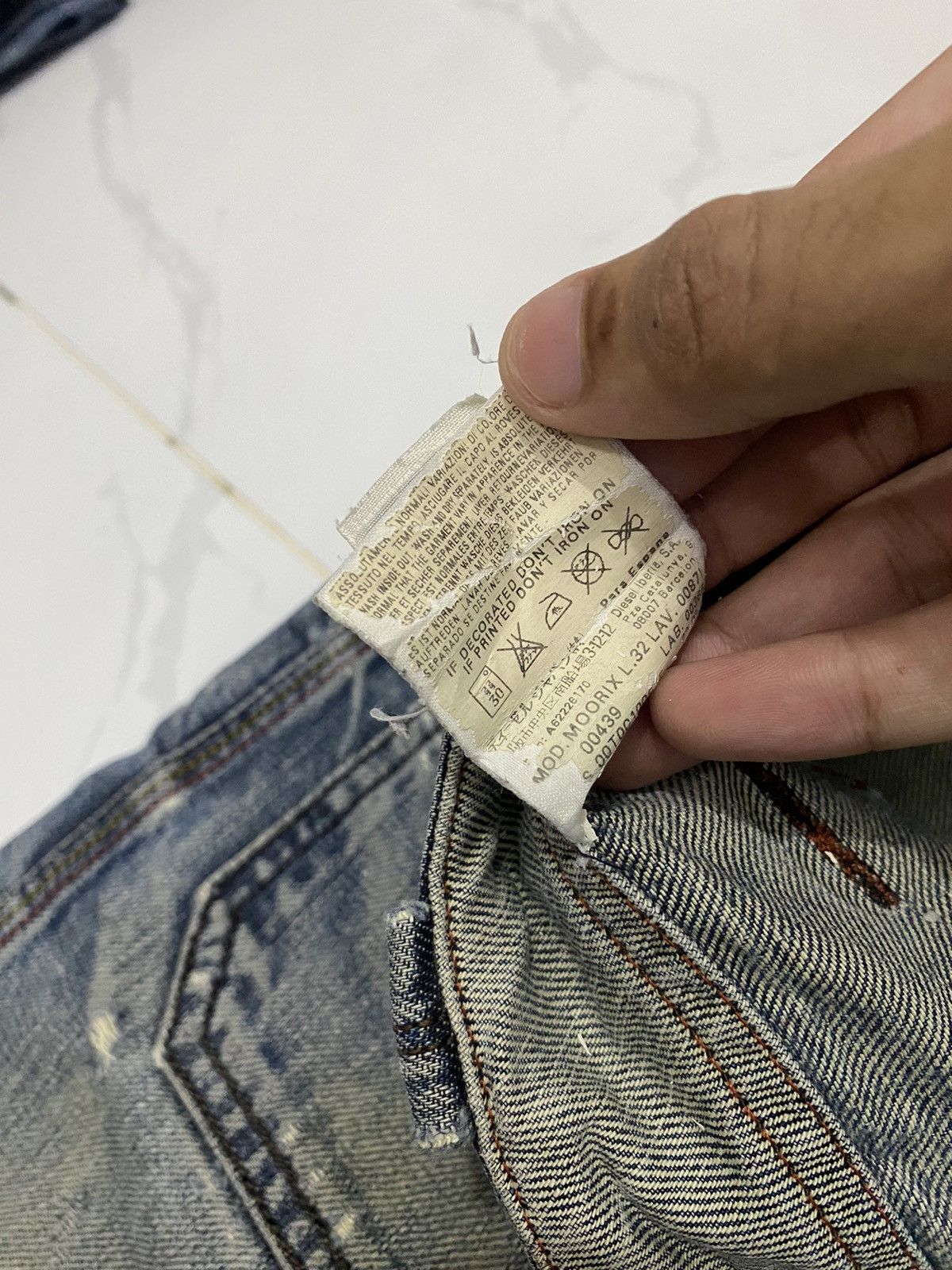 Diesel FLARE🔥DIESEL DISTRESSED THRASHED DENIM SUPER FLARE JEANS Size US 31 - 14 Thumbnail