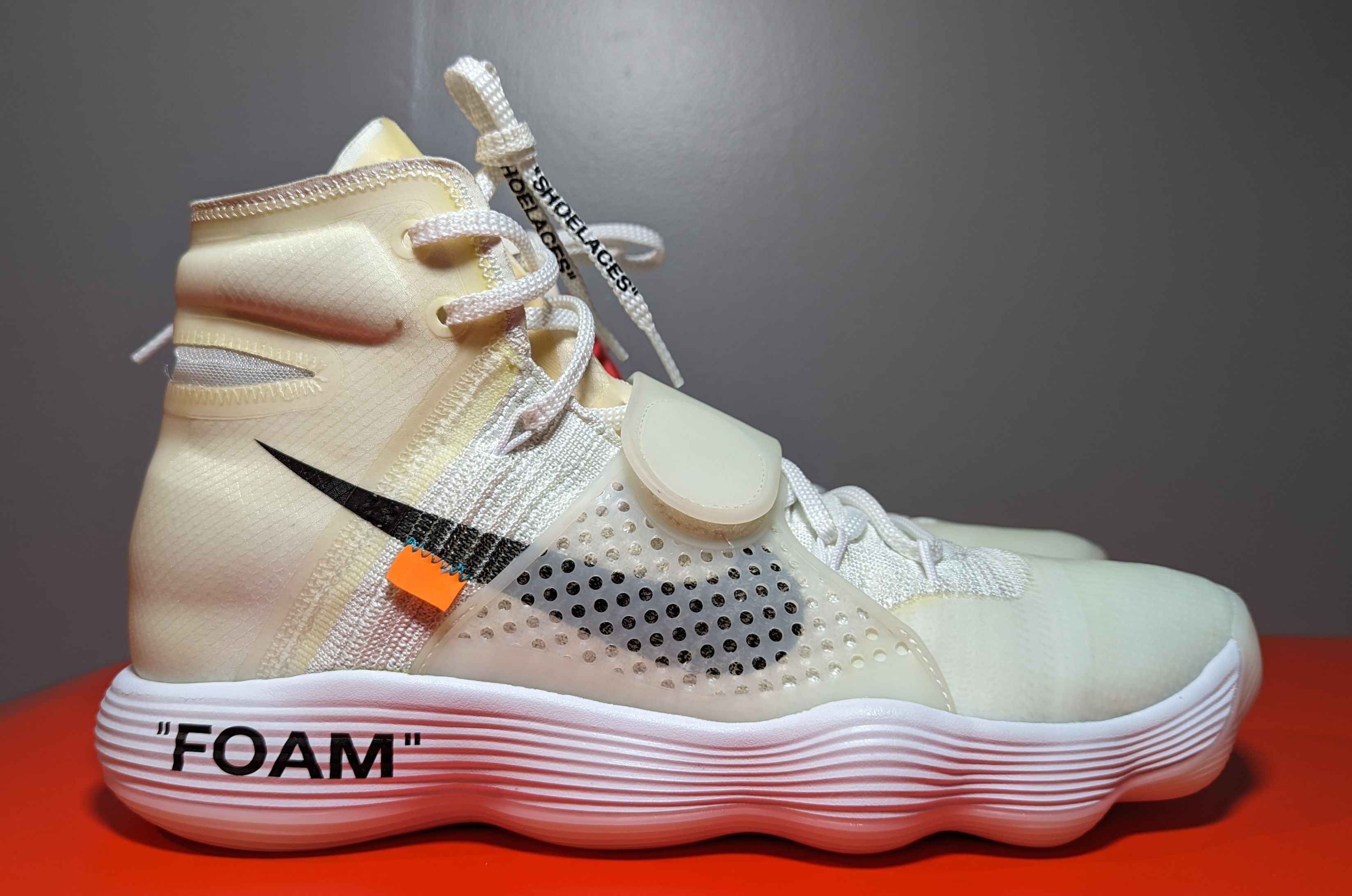 image of Size 12 - Nike X Off-White The Ten Hyperdunk Flyknit 2017 Shoes in Off White, Men's