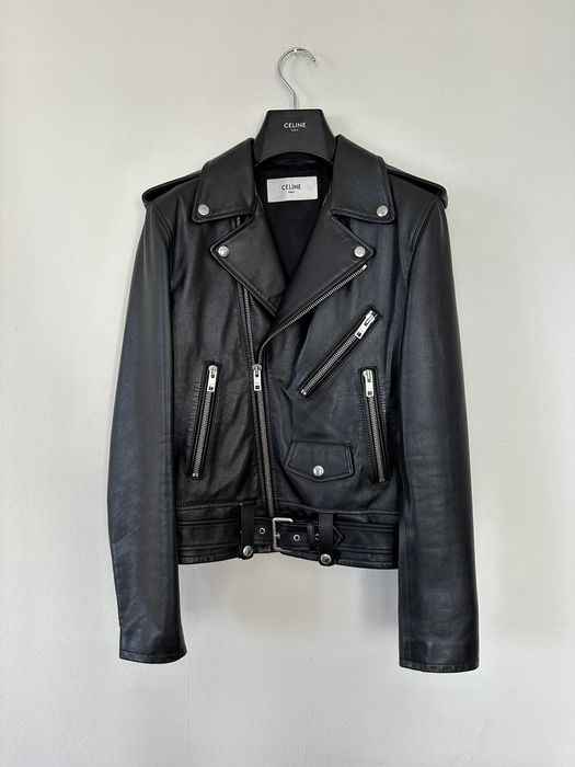 Celine Celine Leather Jacket Biker Motorcycle 44 | Grailed