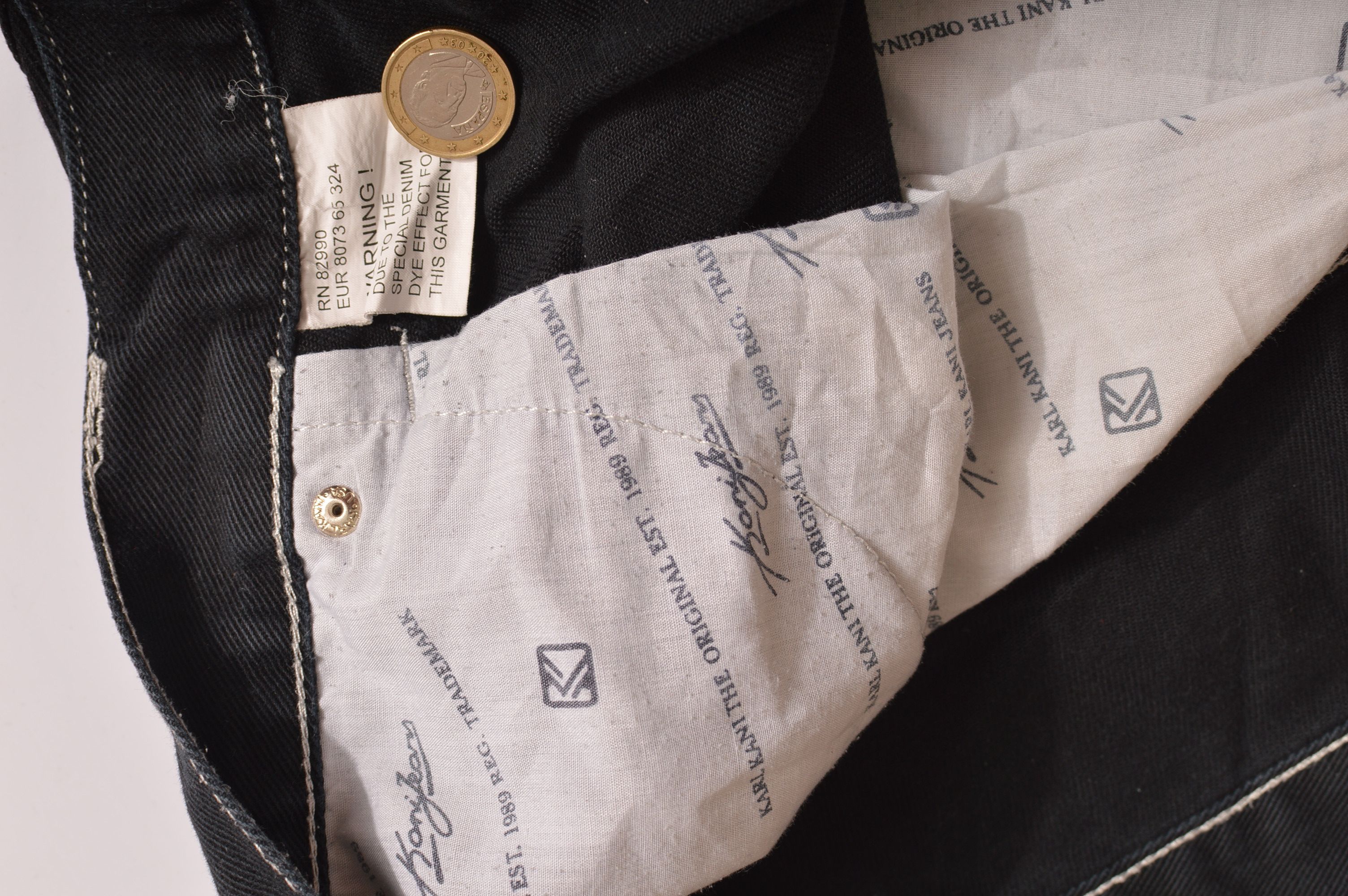 Karl Kani × Vintage Karl Kani Vintage Black Faded Wide Hip Hop Jeans Size US 42 / EU 58 - 6 Thumbnail