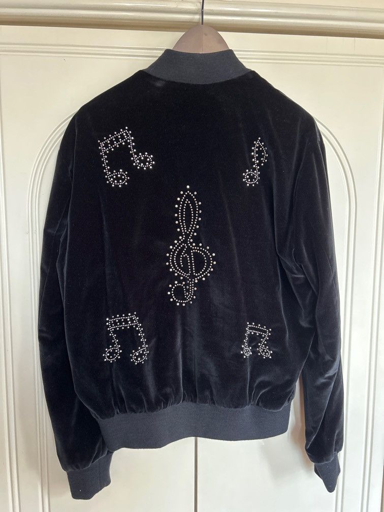 Saint Laurent Paris Saint Laurent Paris 2016AW Black Velvet Music Note Jacket Grailed