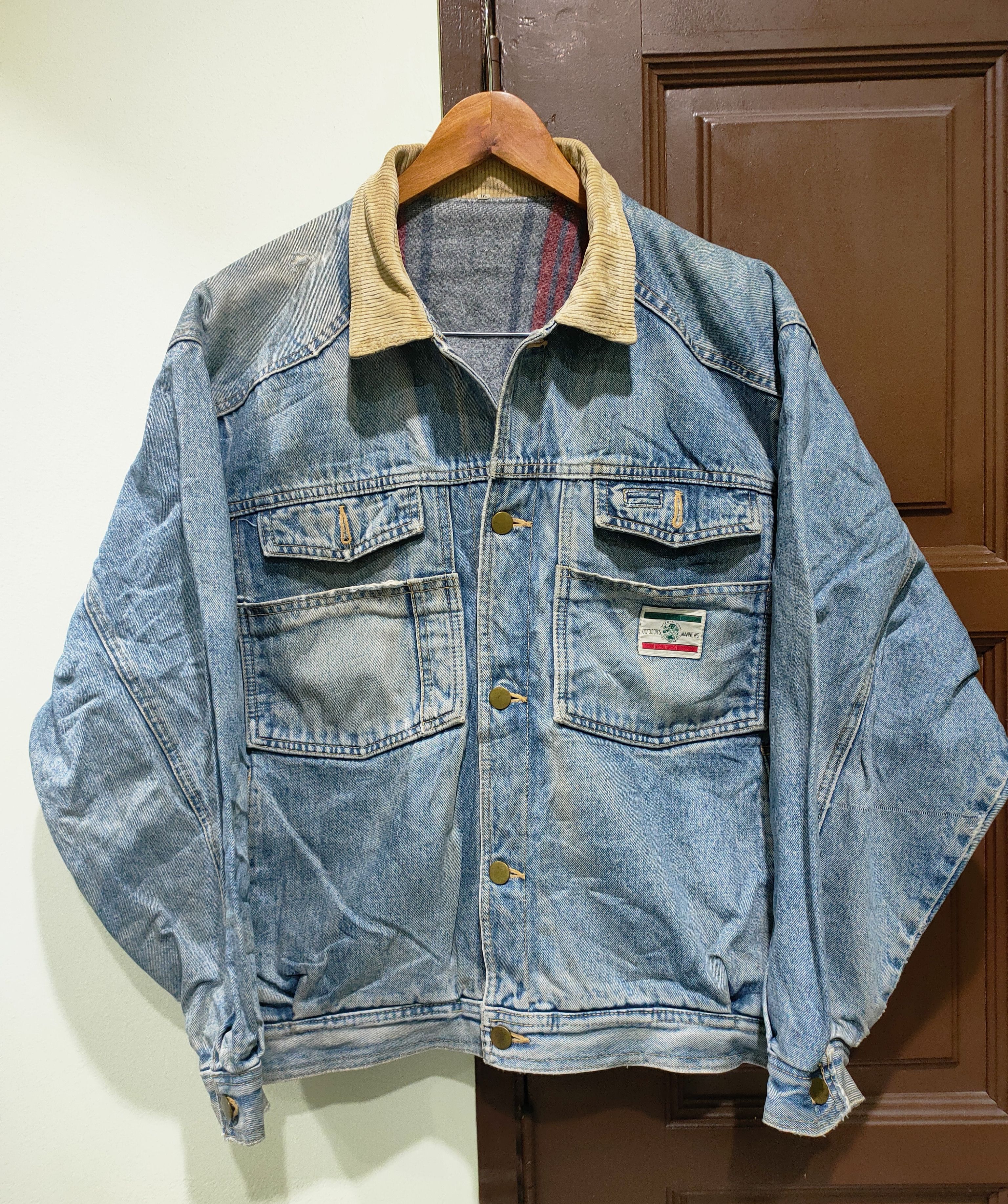 Urban Outfitters 💥Vintage Denim Jacket Blanket 💥 Size US L / EU 52-54 / 3 - 2 Thumbnail