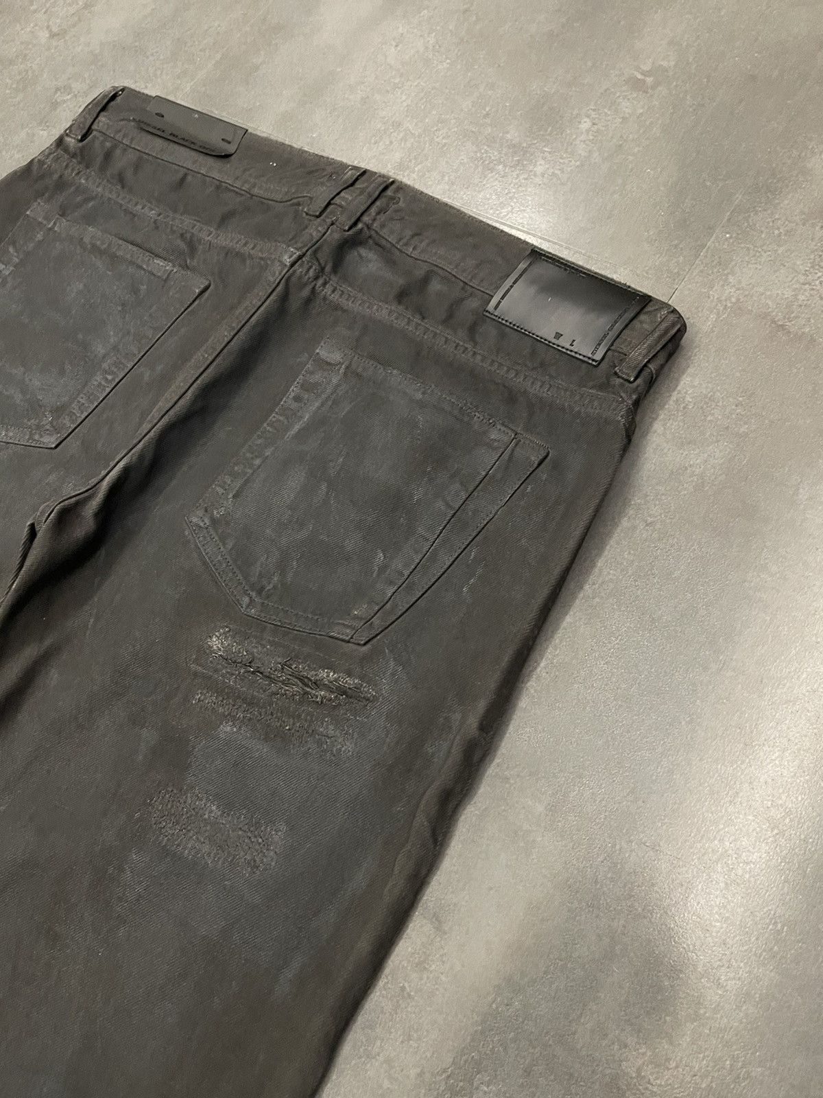Diesel !DS! Diesel Black Gold Waxed Distressed Dark Grey Denim Size US 32 / EU 48 - 15 Thumbnail
