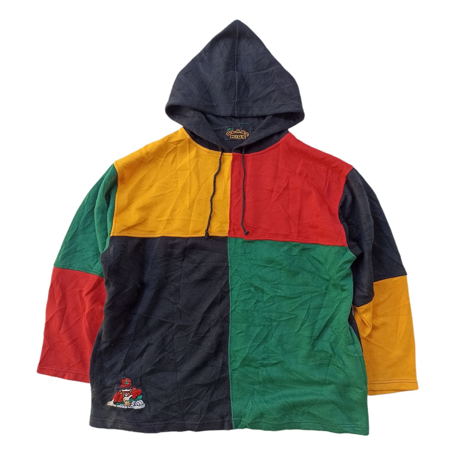 Vintage 90s Class Kids Colorblock Hoodie