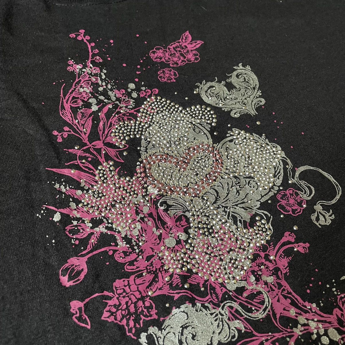 Vintage Vintage Y2K Graphic Tee Floral Horror Abstract Black Boxy XL Size US XL / EU 56 / 4 - 6 Thumbnail