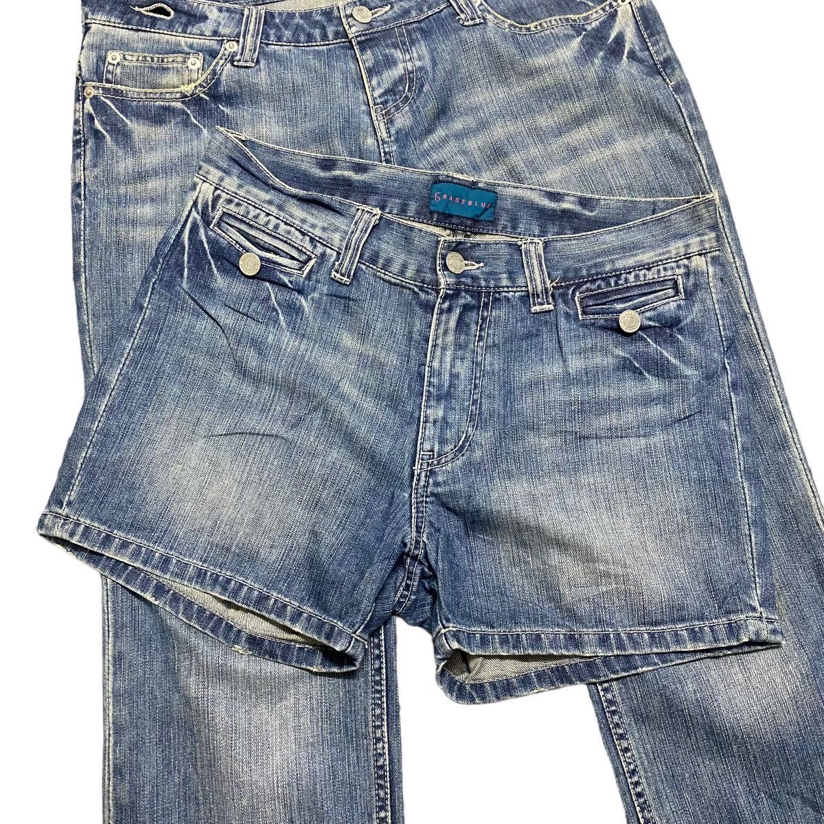 Japanese Brand 2in1 Rageblue Denim Double Waist Jeans Size US 30 / EU 46 - 3 Thumbnail