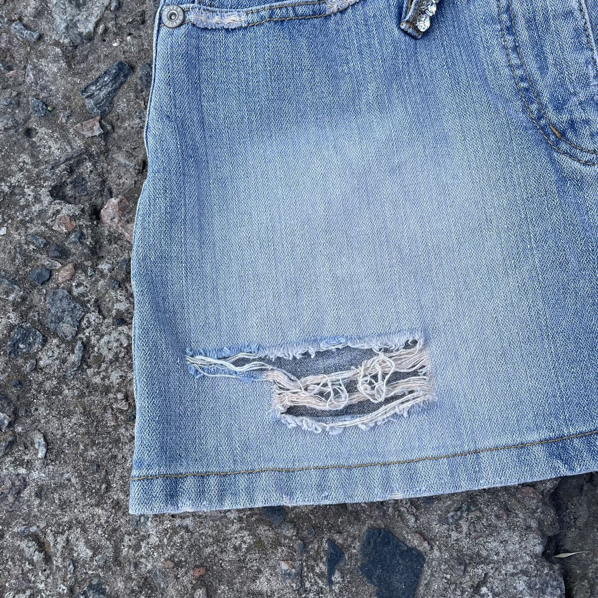 If Six Was Nine Vintage 90s Jeans Mini Skirt Distressed Buymypiece 90s Size 30" / US 8 / IT 44 - 3 Thumbnail