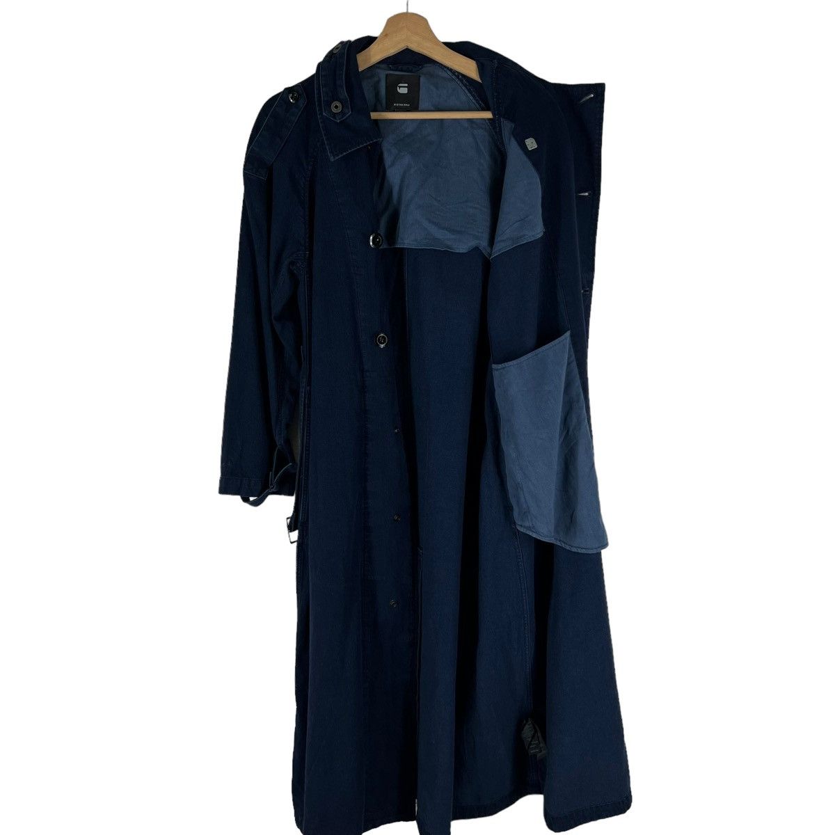 Japanese Brand VINTAGE DENIM LONG JACKET BONDAGE PARACHUTE G-STAR RAW Size US XXS / EU 40 - 8 Thumbnail