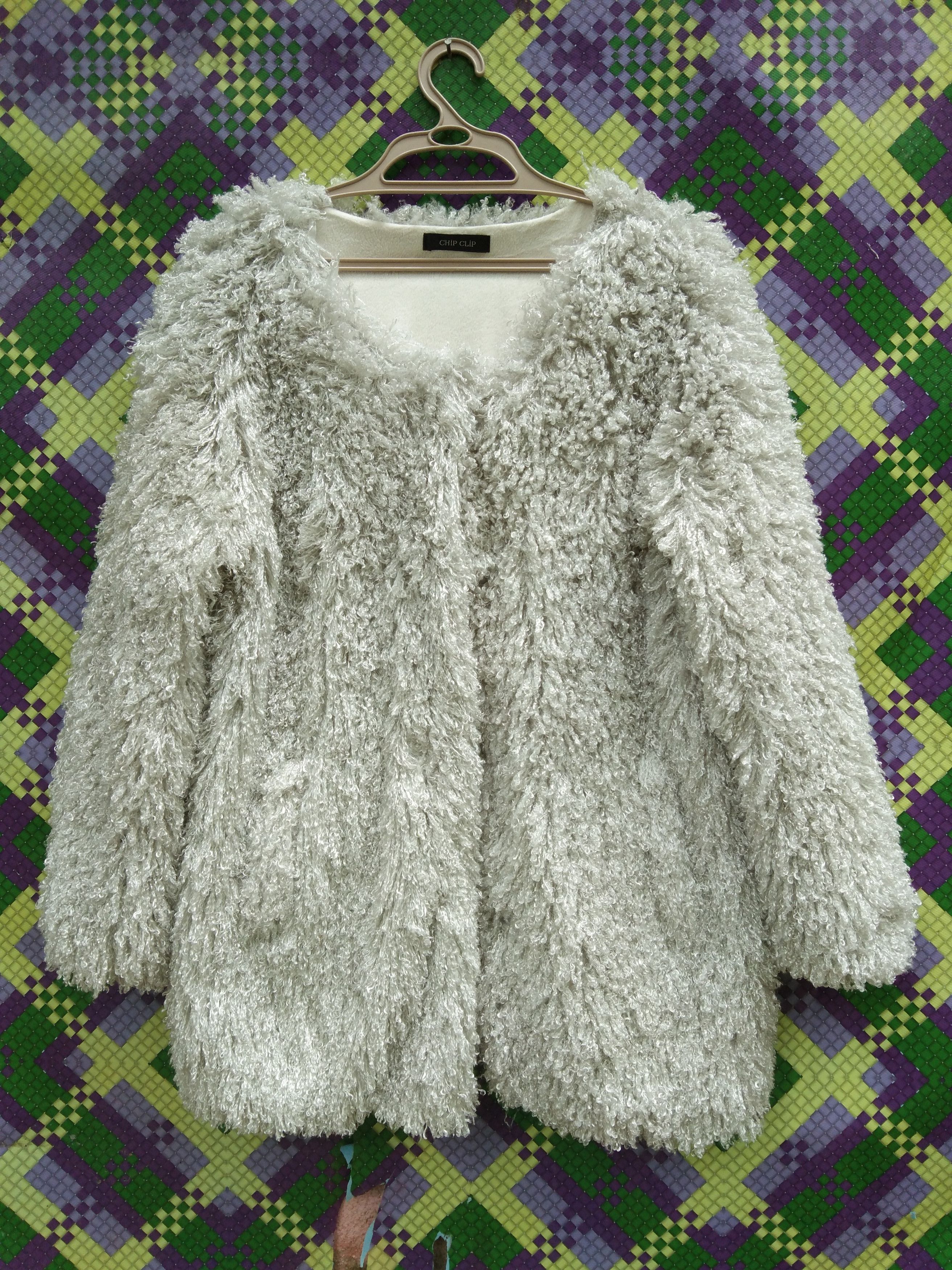 Japanese Brand SOFT & FLUFFY FAUX FUR CARDIGAN BY FLIP CLIP Size L / US 10 / IT 46 - 1 Thumbnail