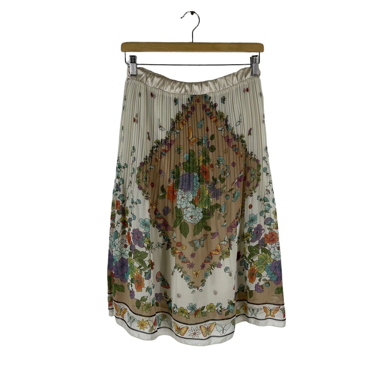Japanese Brand PLEATED SKIRT OVERPRINT DESIGN INSPIRED ISSEY MIYAKE Size 28" / US 6 / IT 42 - 1 Thumbnail