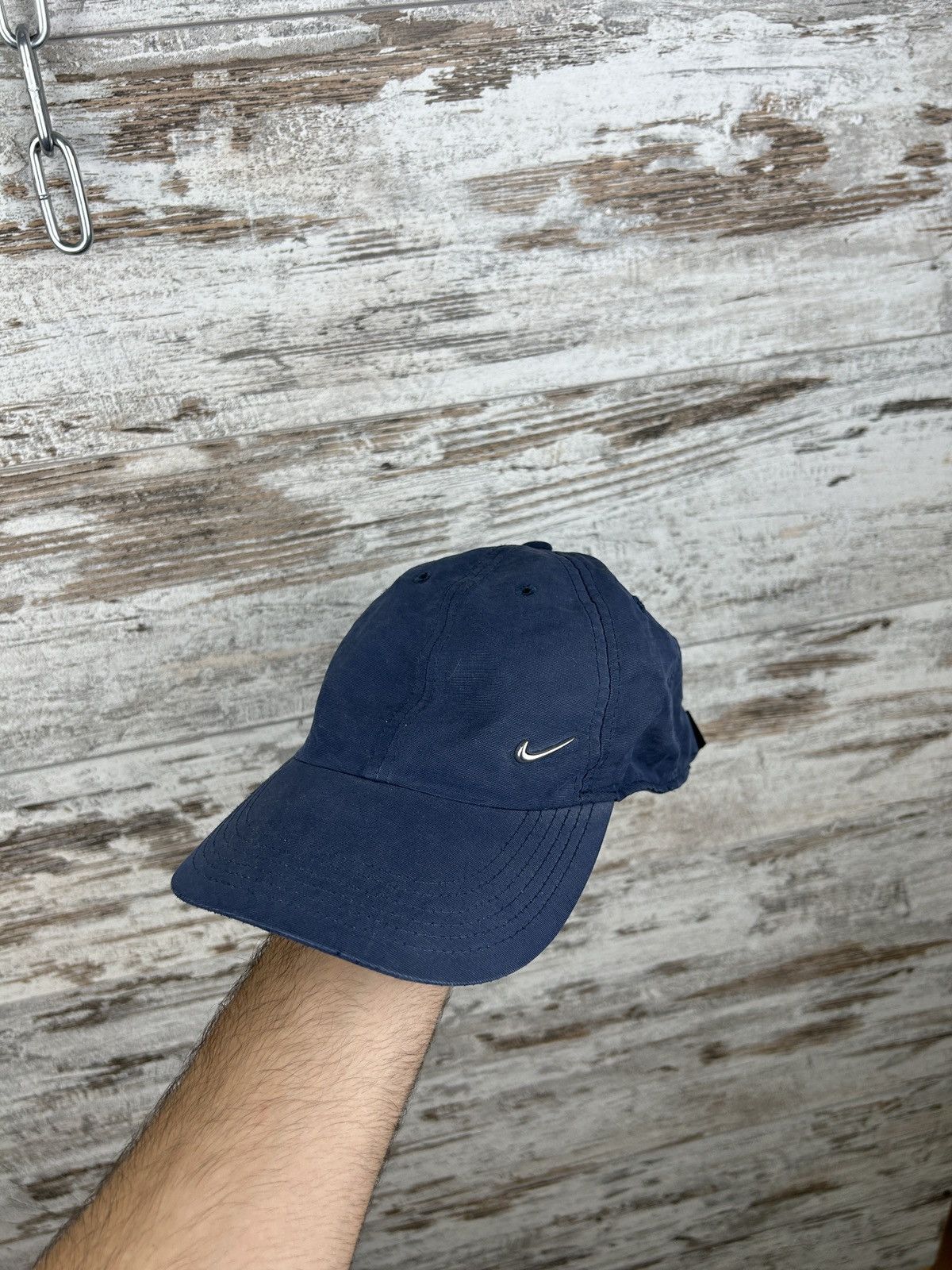 Nike × Vintage Mens Vintage Nike mini logo metal swoosh hats streetwear y2k Size ONE SIZE - 1 Thumbnail