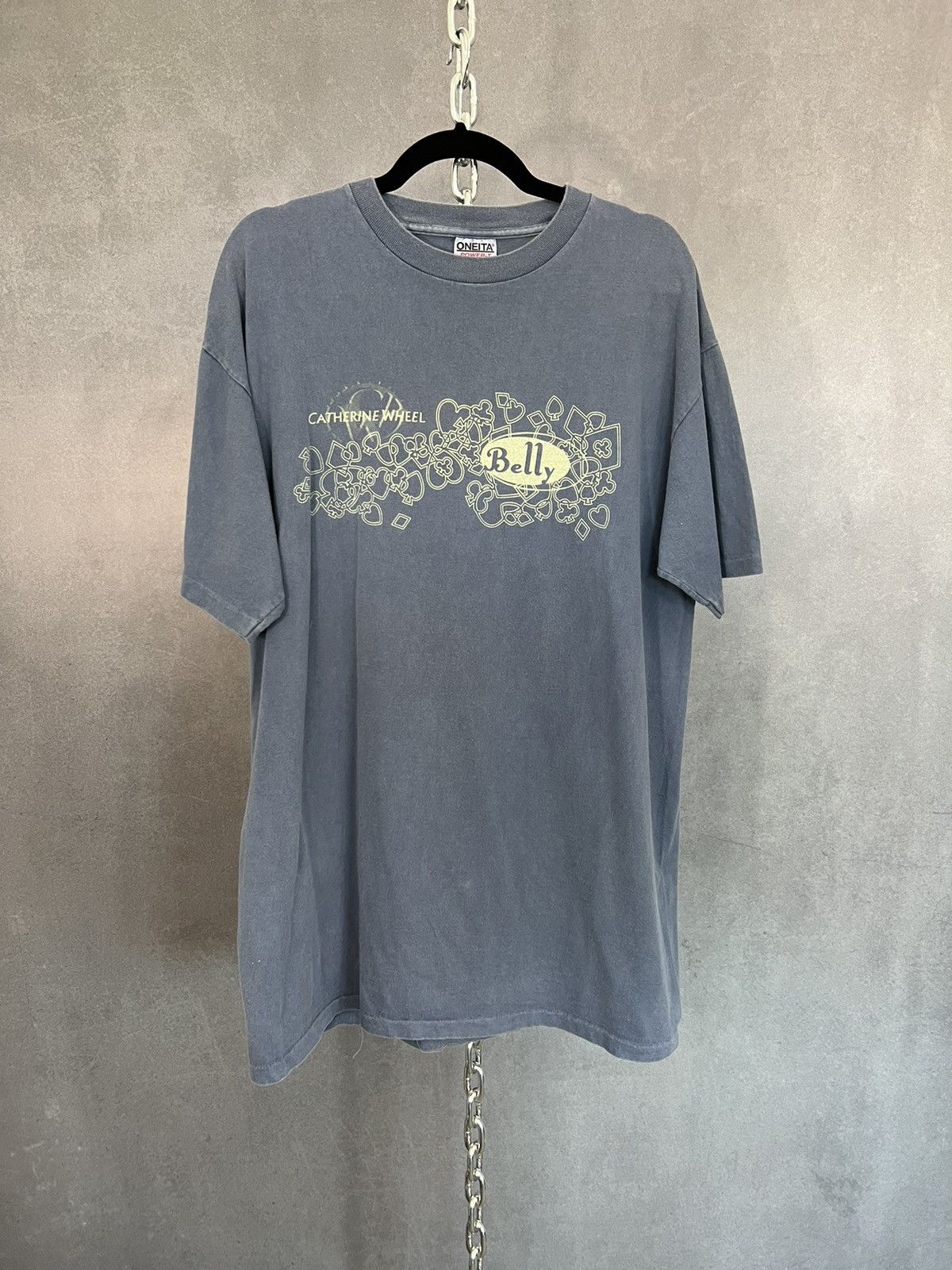 image of Band Tees x Vintage 90's Catherine Wheel And Belly At Cornell Band Shirt Shoegaze in Blue (Size XL)