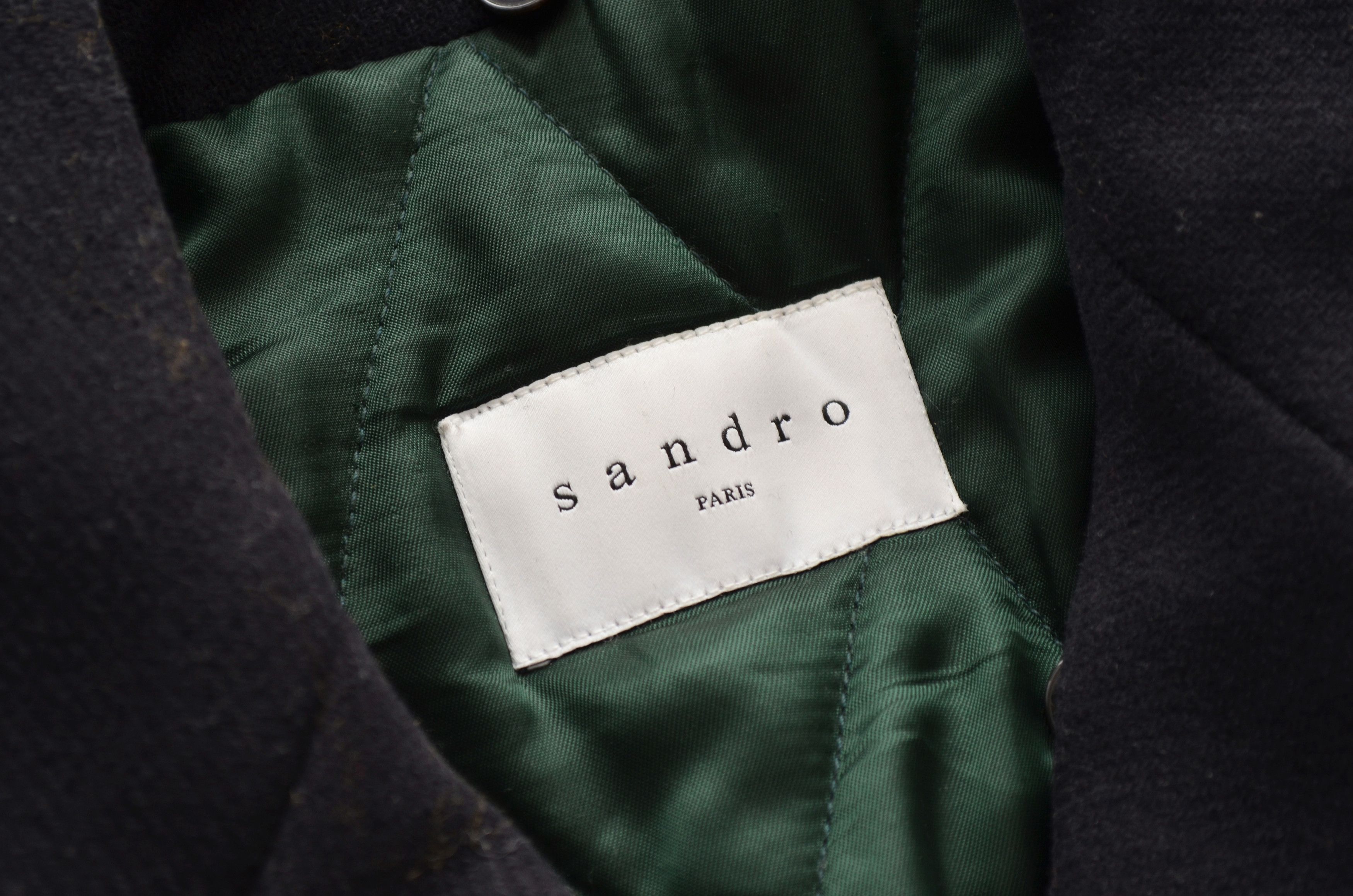 Designer × Sandro Sandro Biker Wool Jacket Sz FR36 Small Size XS / US 0-2 / IT 36-38 - 11 Thumbnail